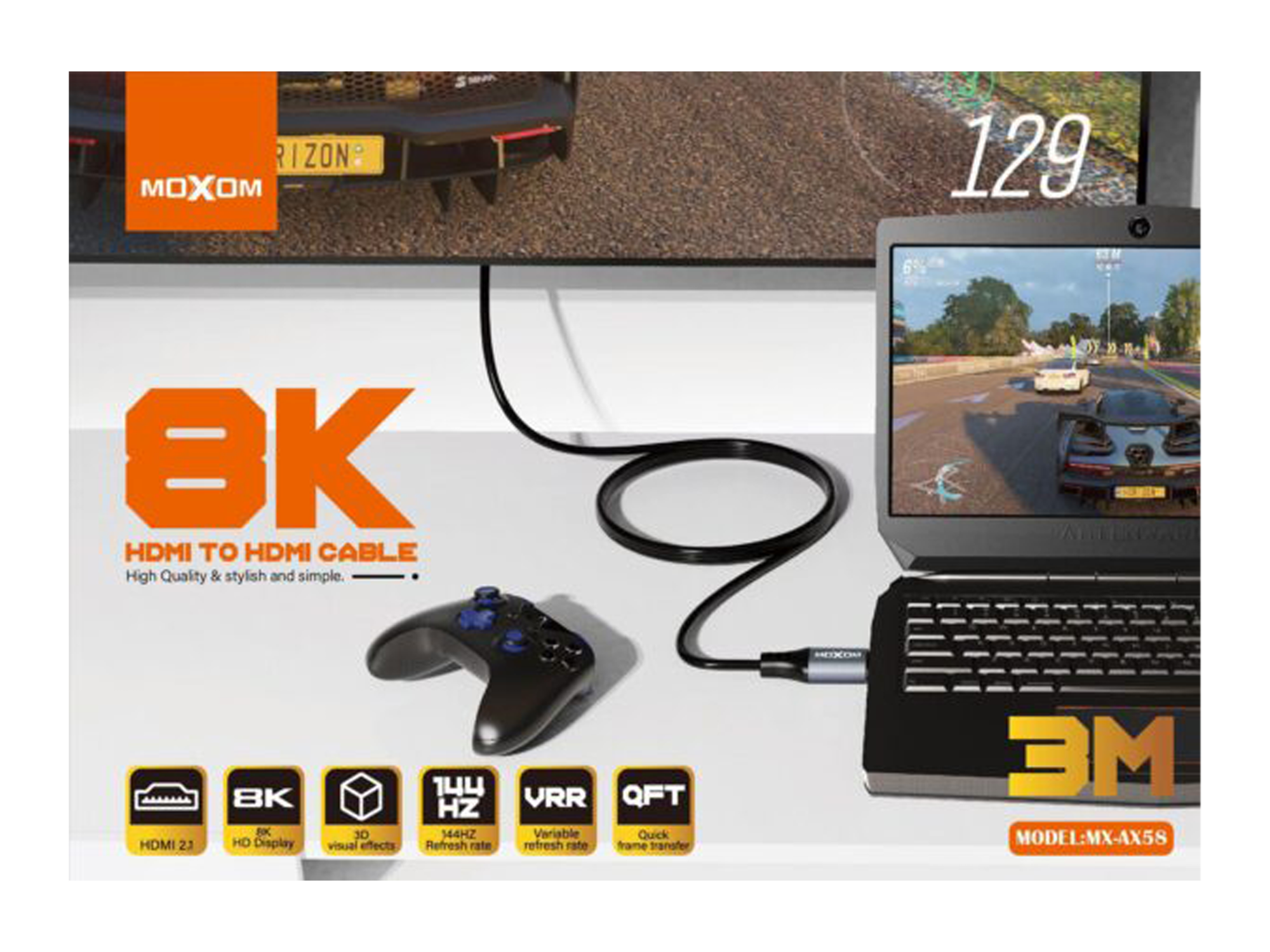 Moxom MX-AX58 8k HDMI To  HDMI Cable - Best Prices