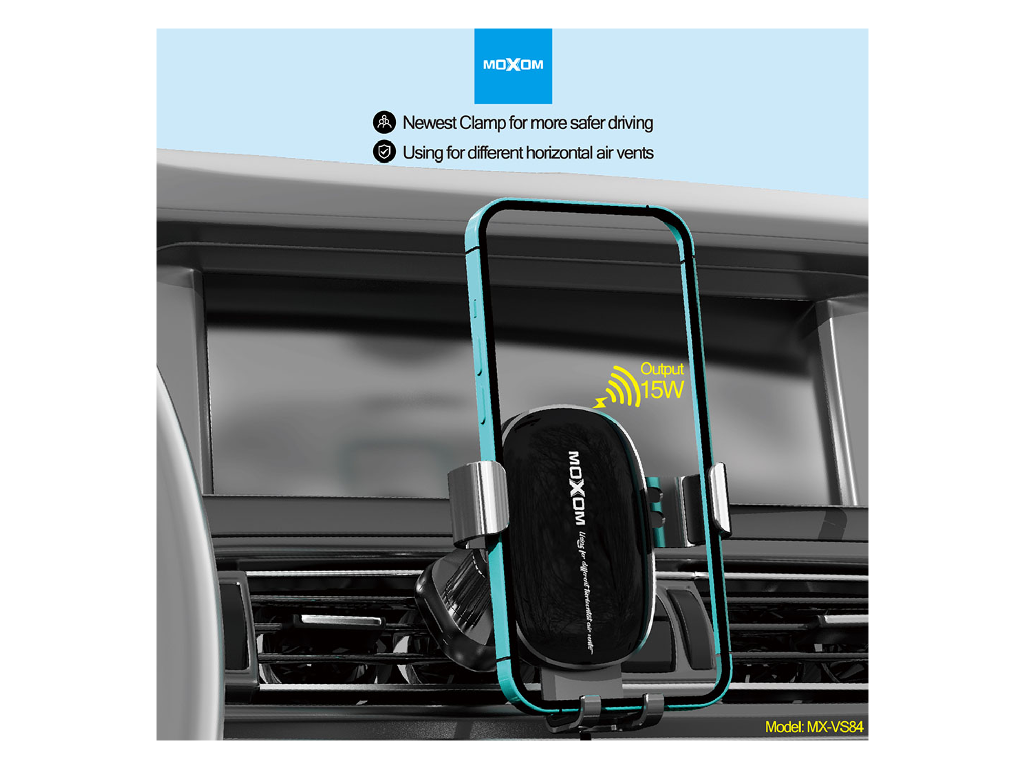 Moxom MX-VS84 Car Phone Holder Charger 15W - Best Prices