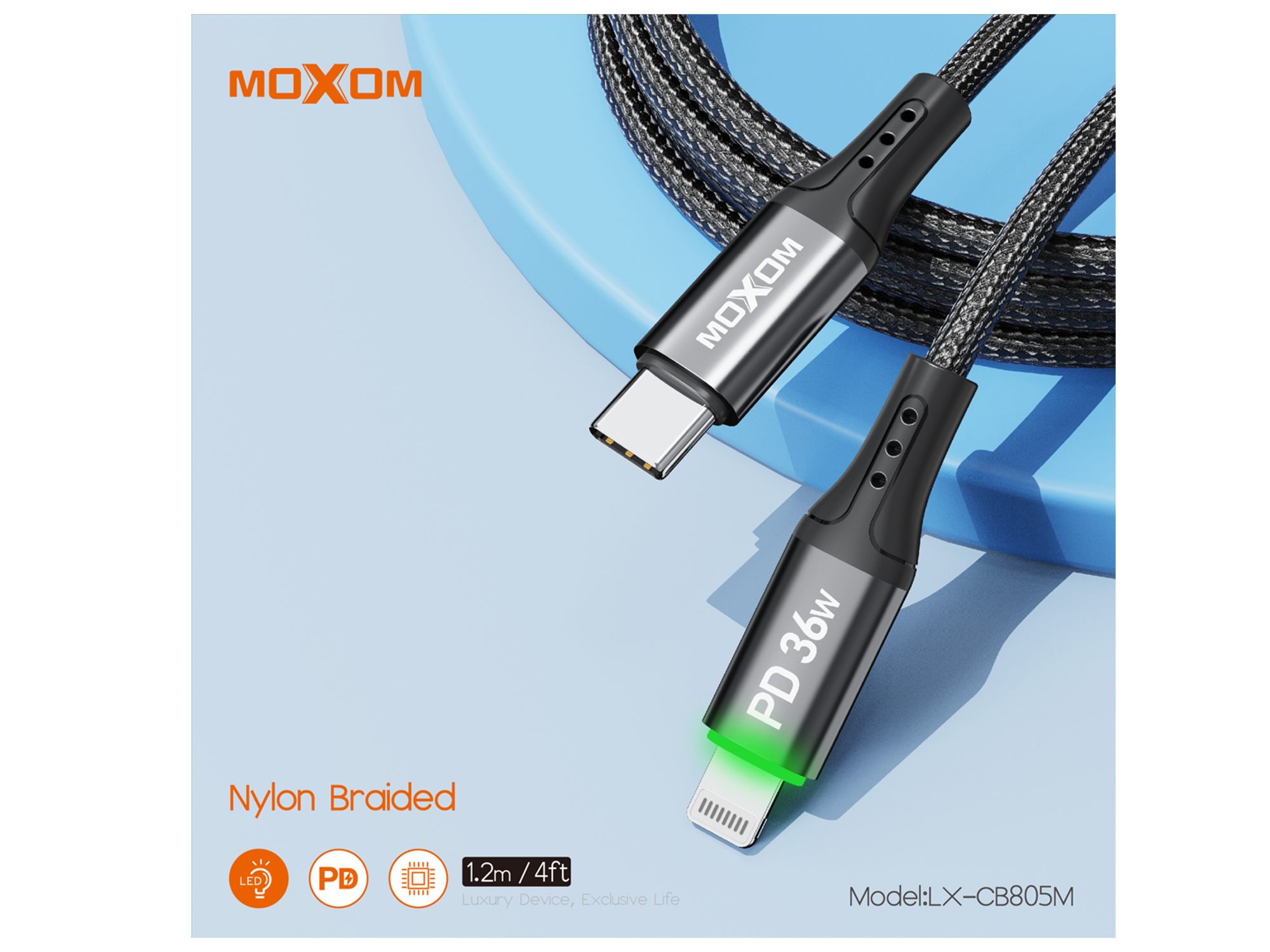 Moxom LX-CB805m 36W C-L Auto-Off Data Cable - Best Prices
