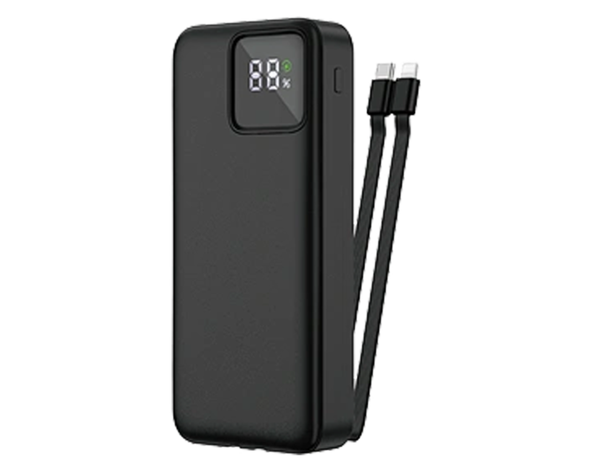 WiWU JC-22 Power Bank 20,000mAh Fast Charging with Bulti-in Cables - Black