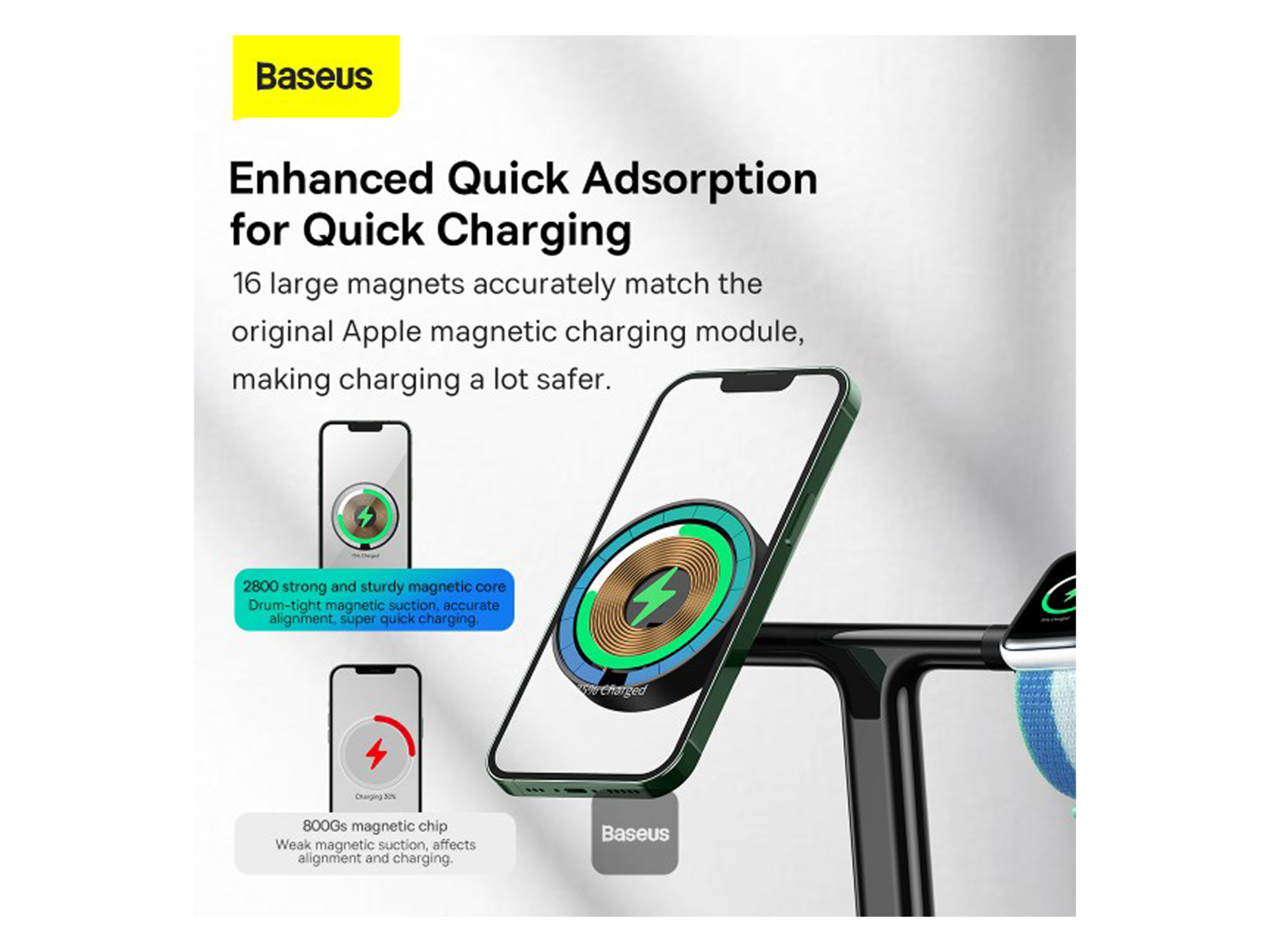 Baseus Swan 3 in 1 Wireless Magnetic Charging 20W - Best Prices