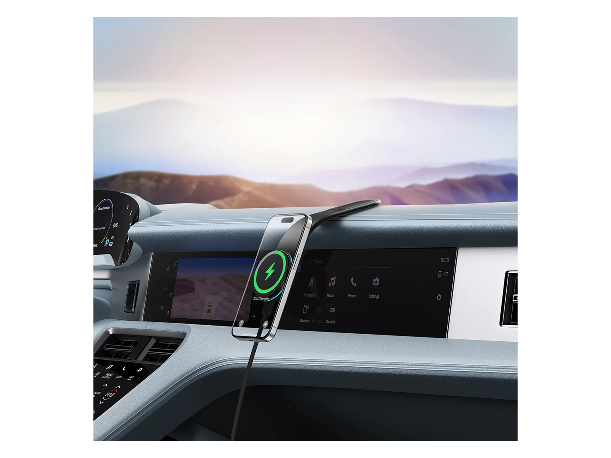Baseus C02 Pro Magnetic Wireless Charging Car Mount-Baseus C02 Pro Magnetic Wireless Charging Car Mount-null