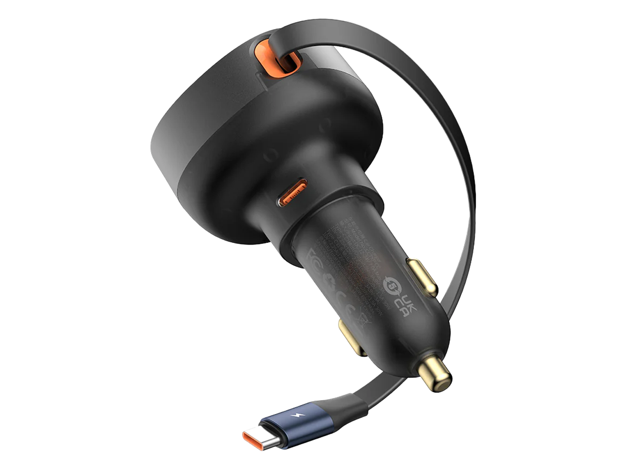 Baseus Enjoyment Pro Retractable USB-C Car Charger 60W-Baseus Enjoyment Pro Retractable USB-C Car Charger 60W-null