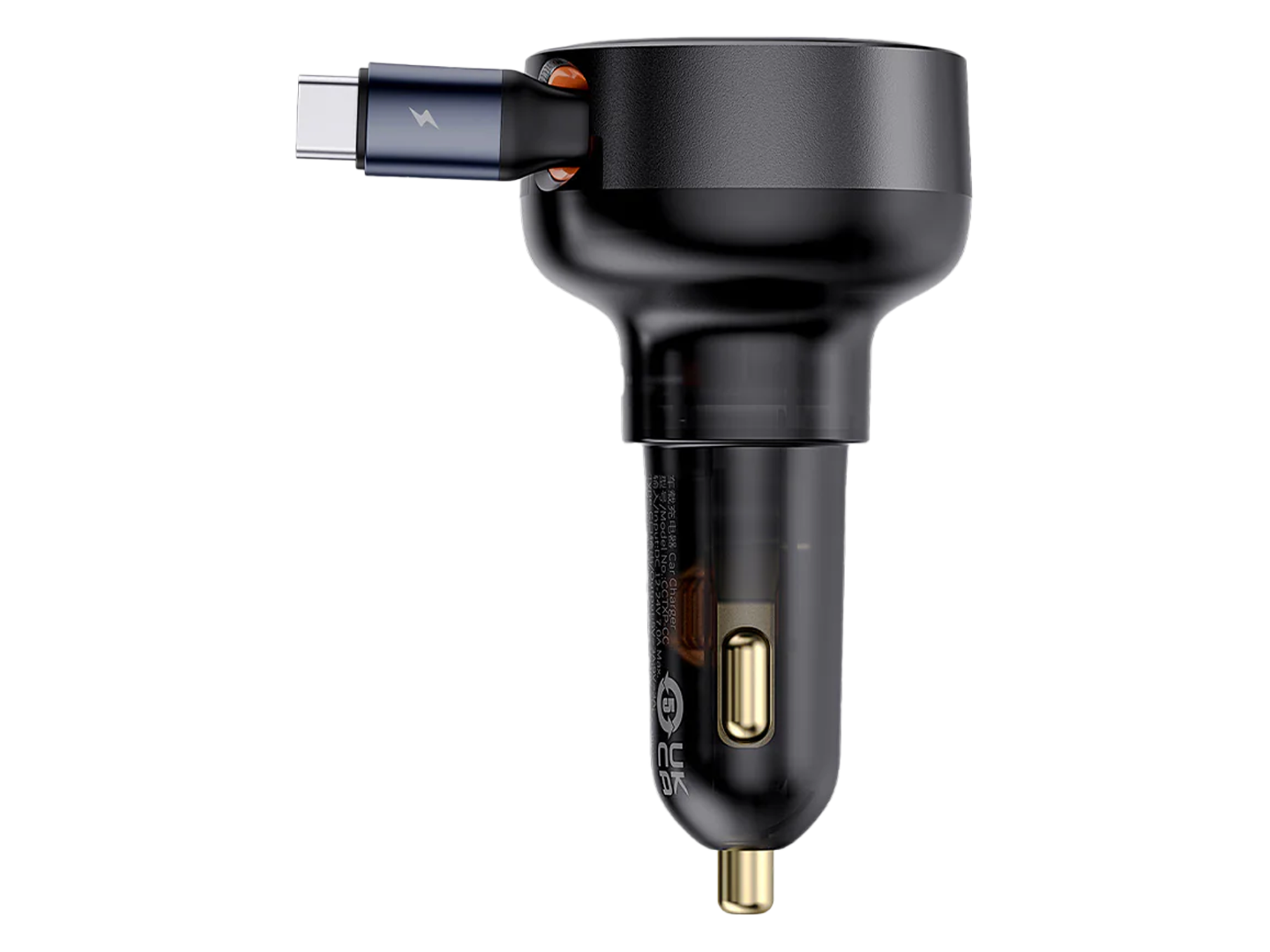 Baseus Enjoyment Pro Retractable USB-C Car Charger 60W-Baseus Enjoyment Pro Retractable USB-C Car Charger 60W-null