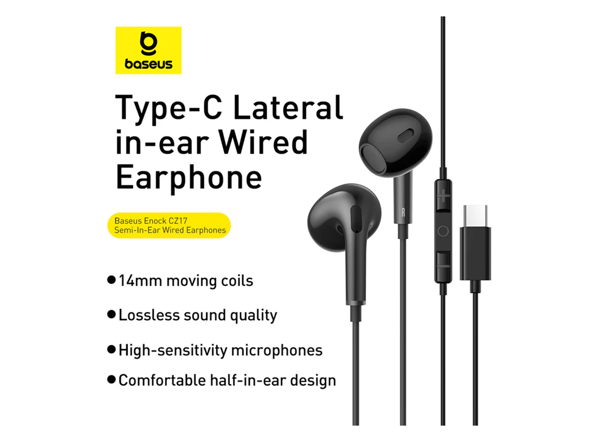 Baseus Encok CZ17 Semi-In-Ear Wired Earphones - Best Prices