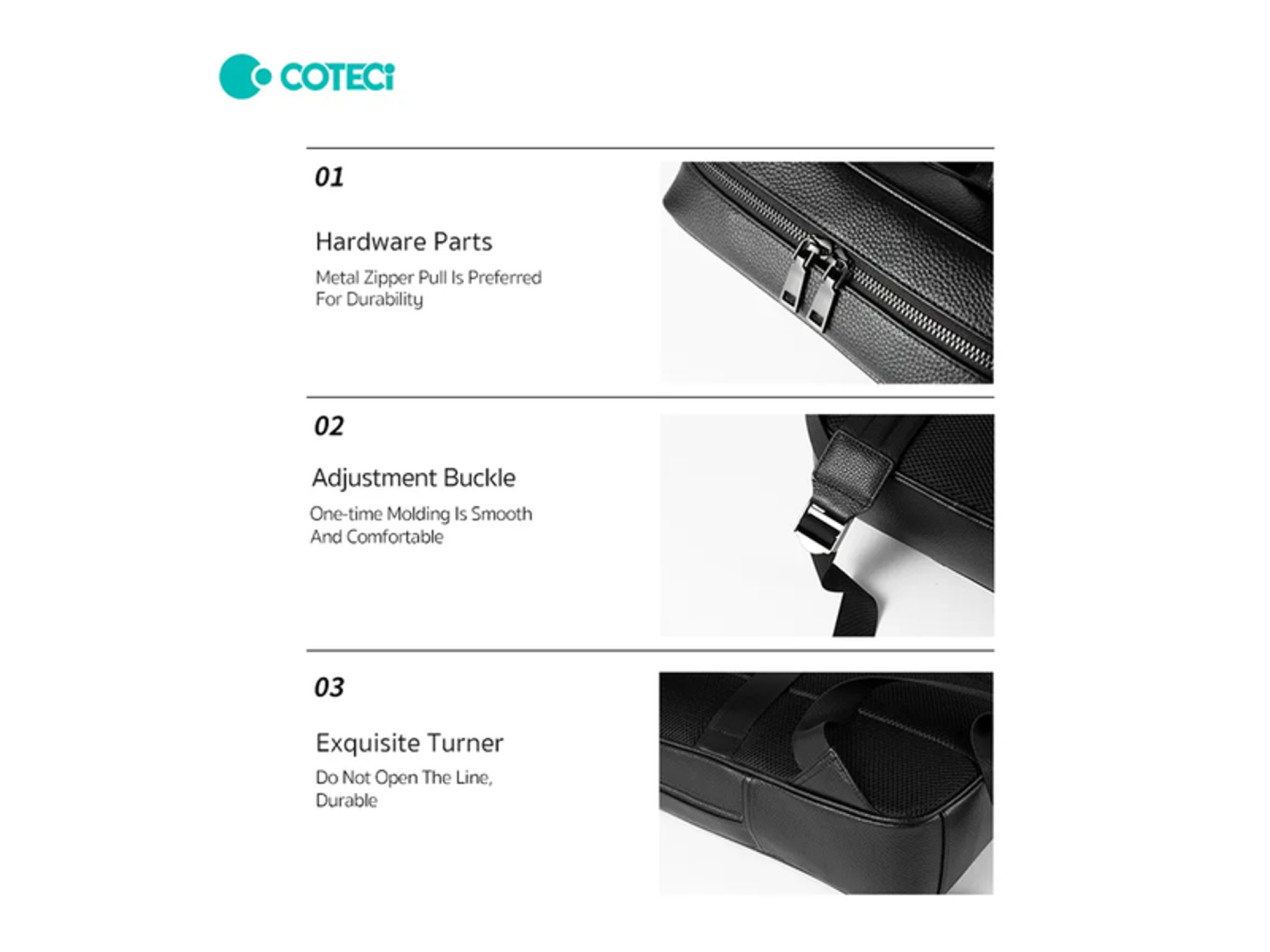 COTECi Large Capacity Leather Computer Waterproof Backpack - Best Prices