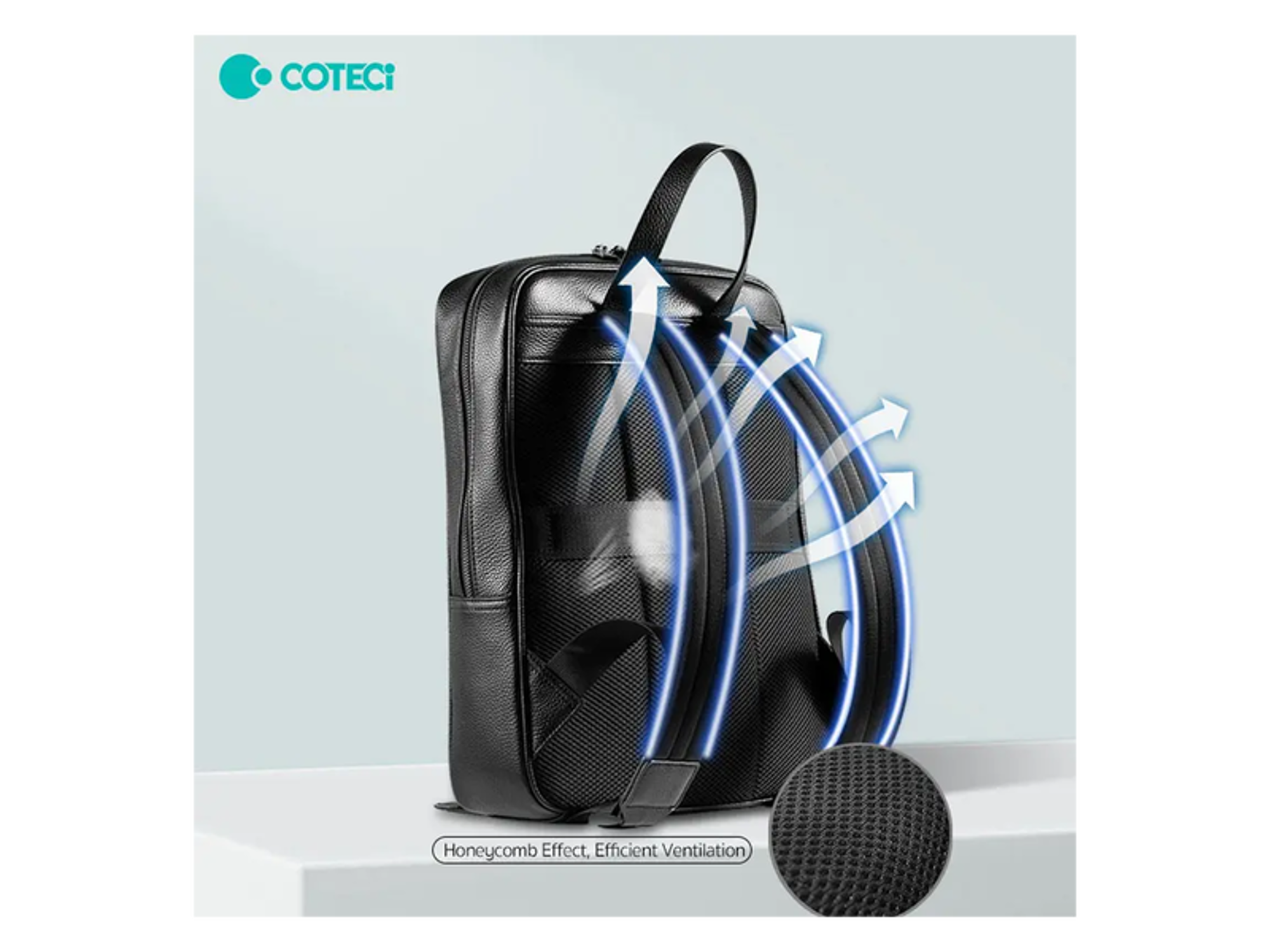 COTECi Large Capacity Leather Computer Waterproof Backpack - Best Prices
