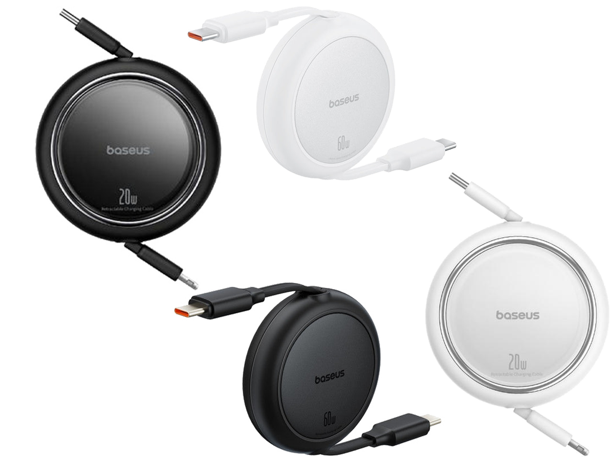 Baseus 20W Free2Pull Both-Way Retractable Type-C to Lightning Fast Charging Data Cable 1M - Best Prices