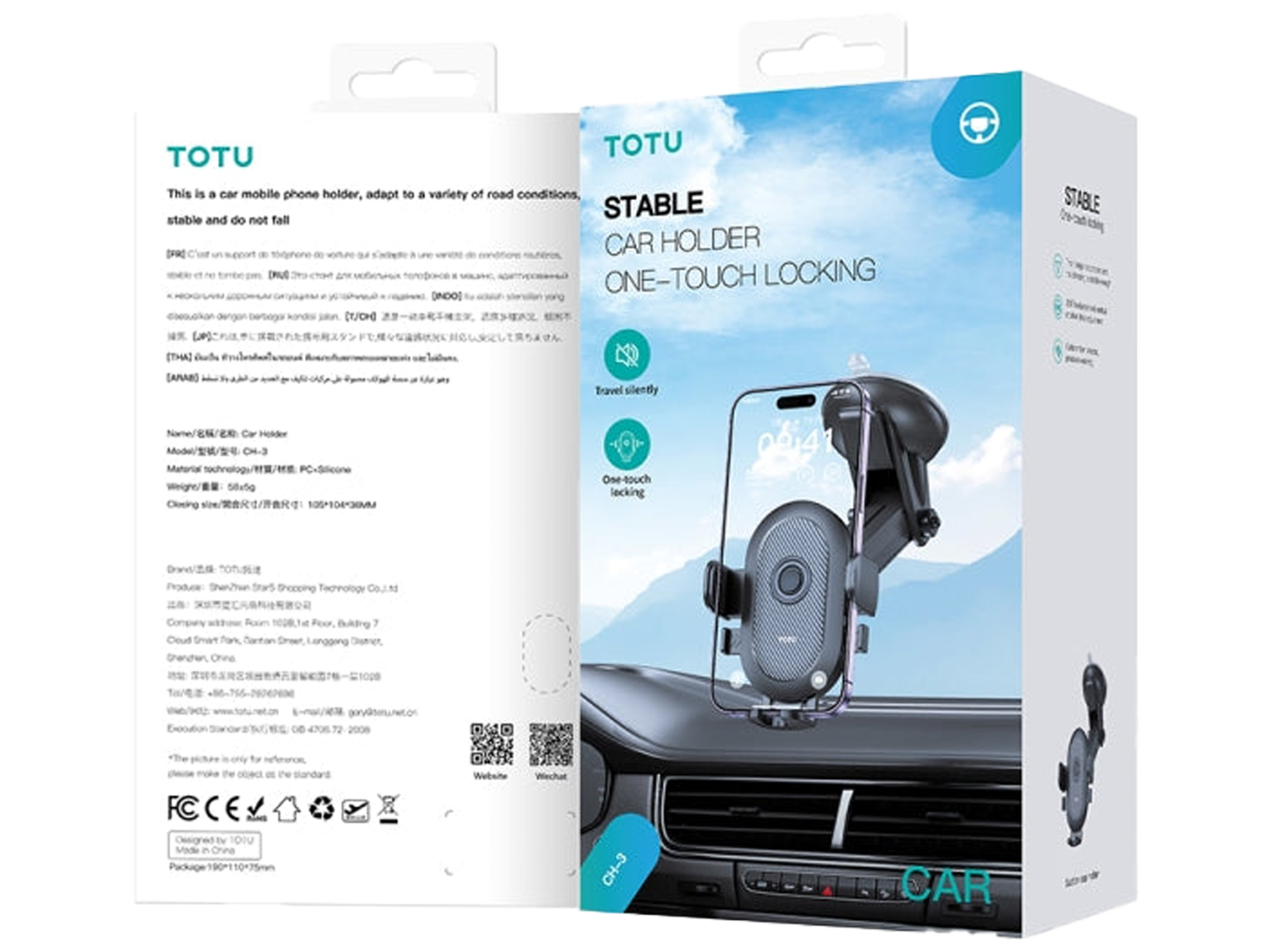 TOTU CH-3 Series One-Touch Locking Car Holder - Best Prices