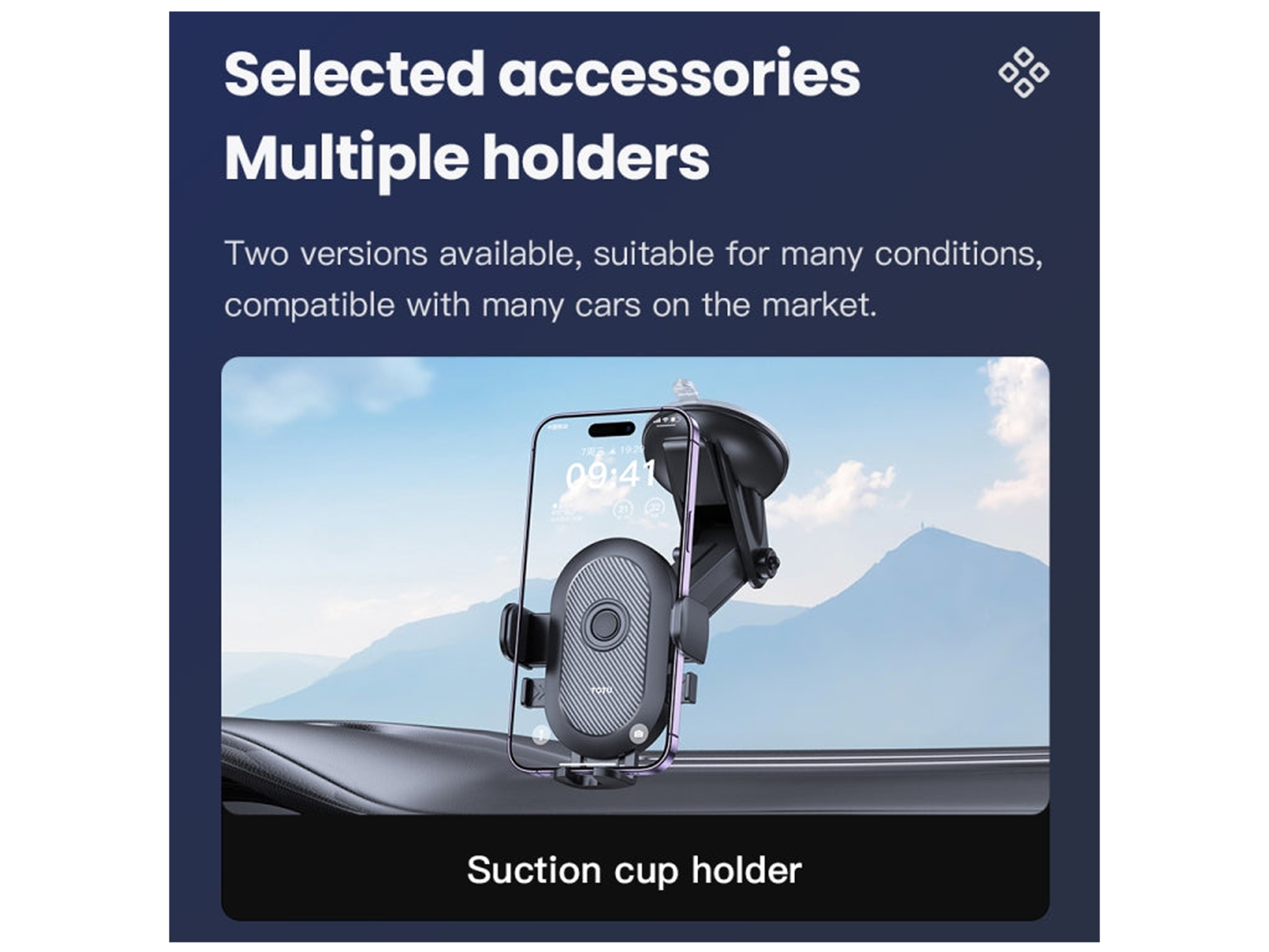 TOTU CH-3 Series One-Touch Locking Car Holder - Best Prices