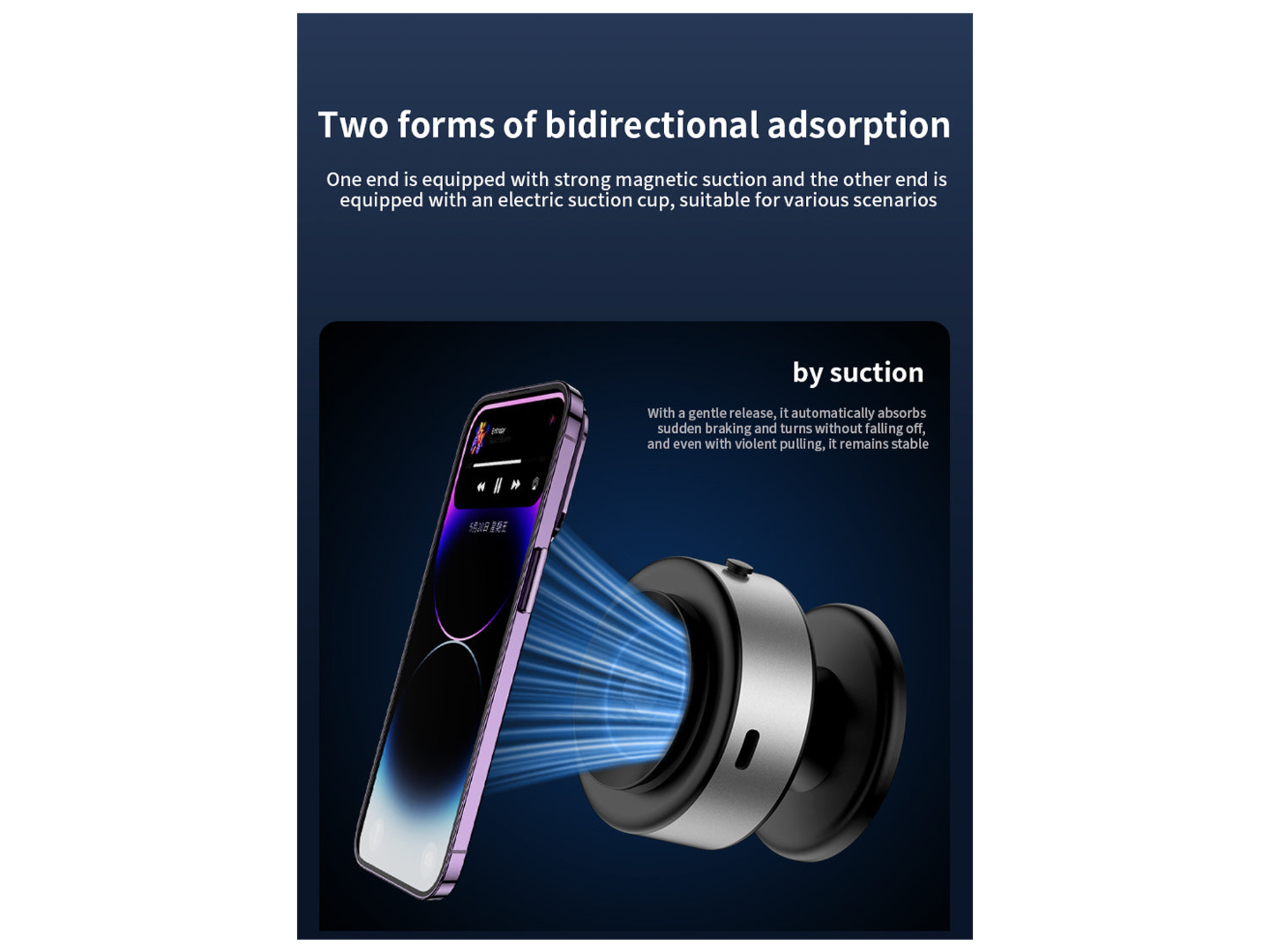 NaiDun 360° Rotating Car Phone Holder Vacuum Adsorption - Best Prices