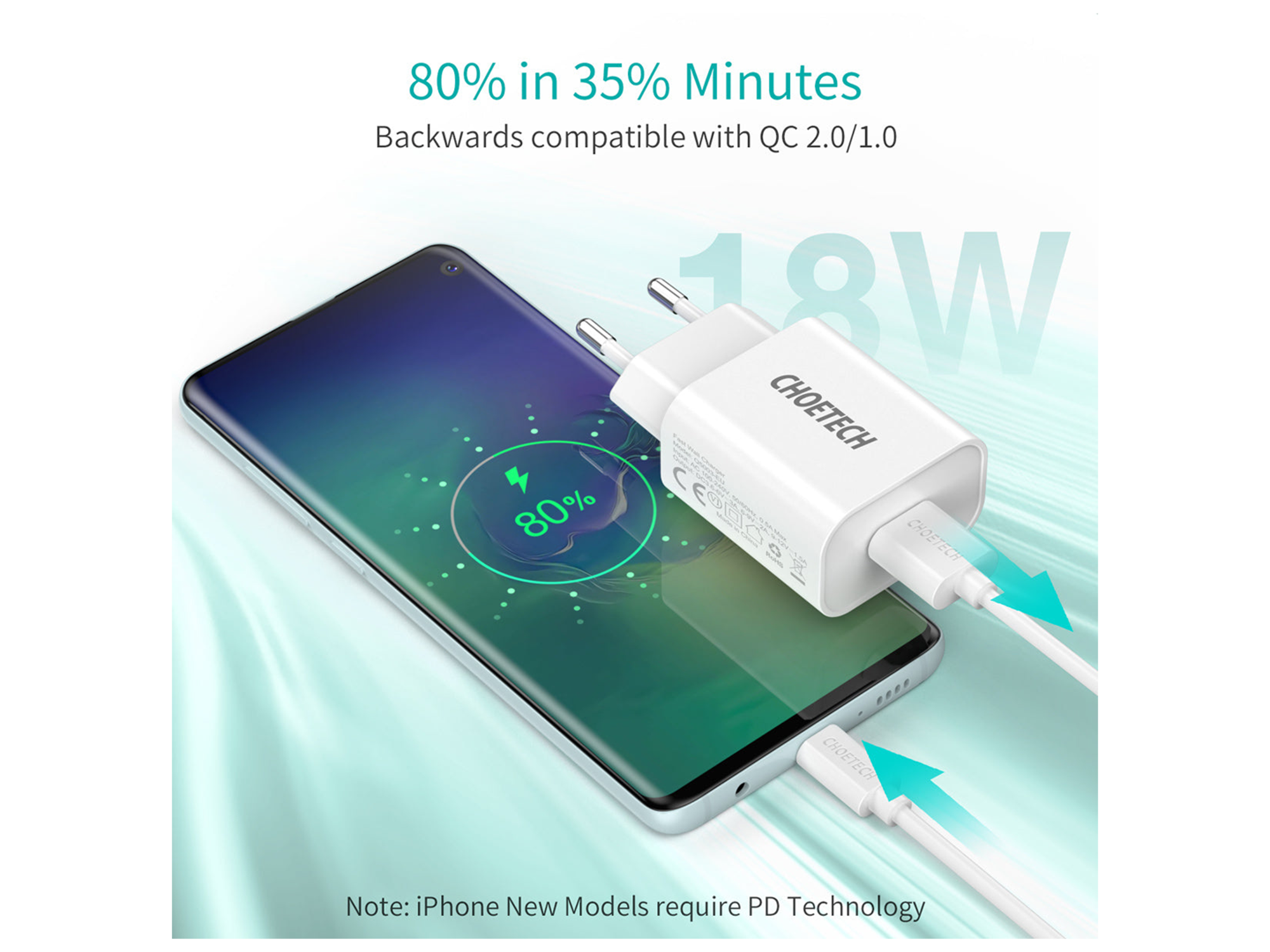 Choetech Q5003 18W USB-A Wall Charger - Best Prices