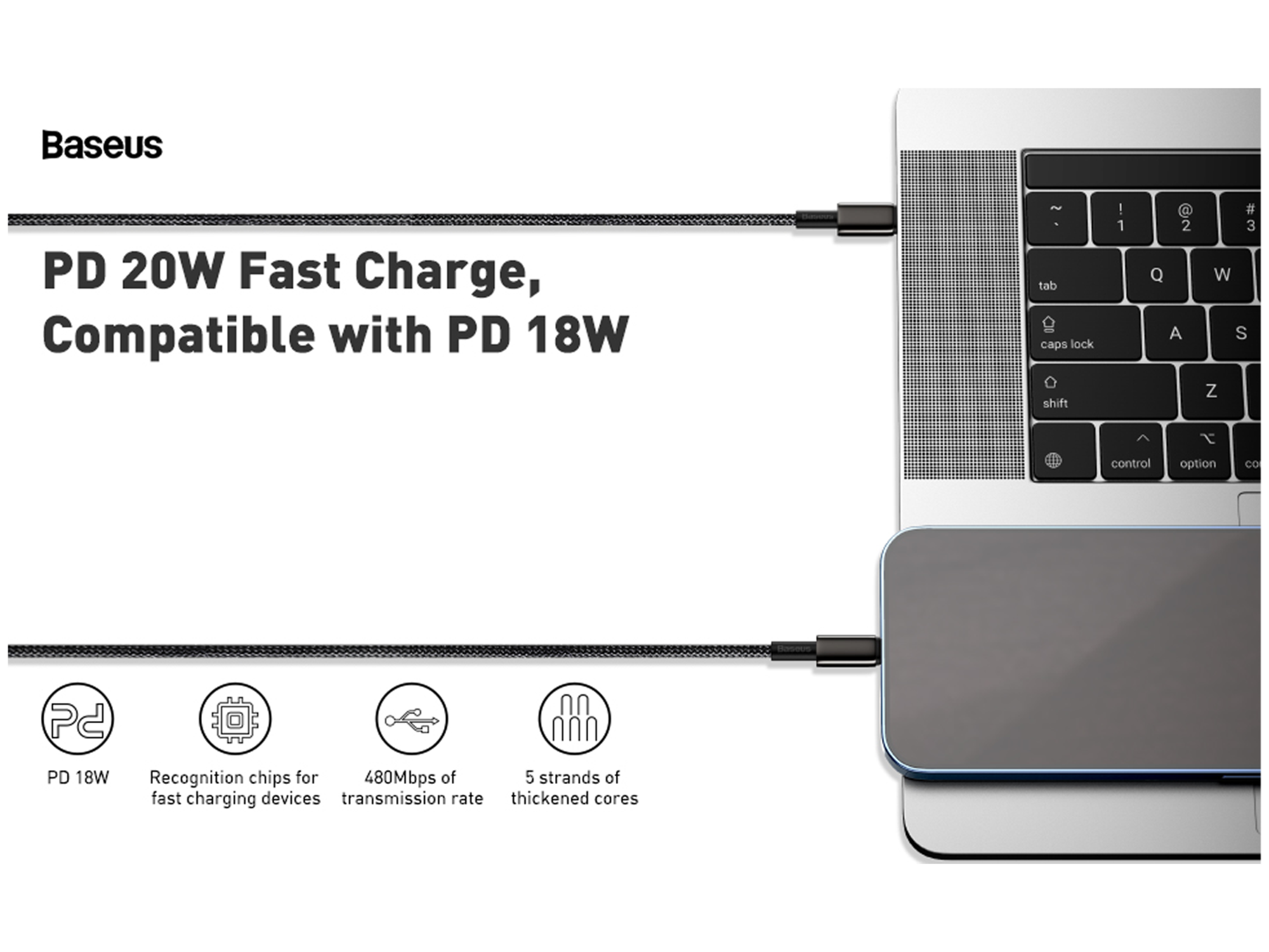 Baseus Tungsten Gold Fast Charging Data Cable Type-C to iP PD 20W - Best Prices