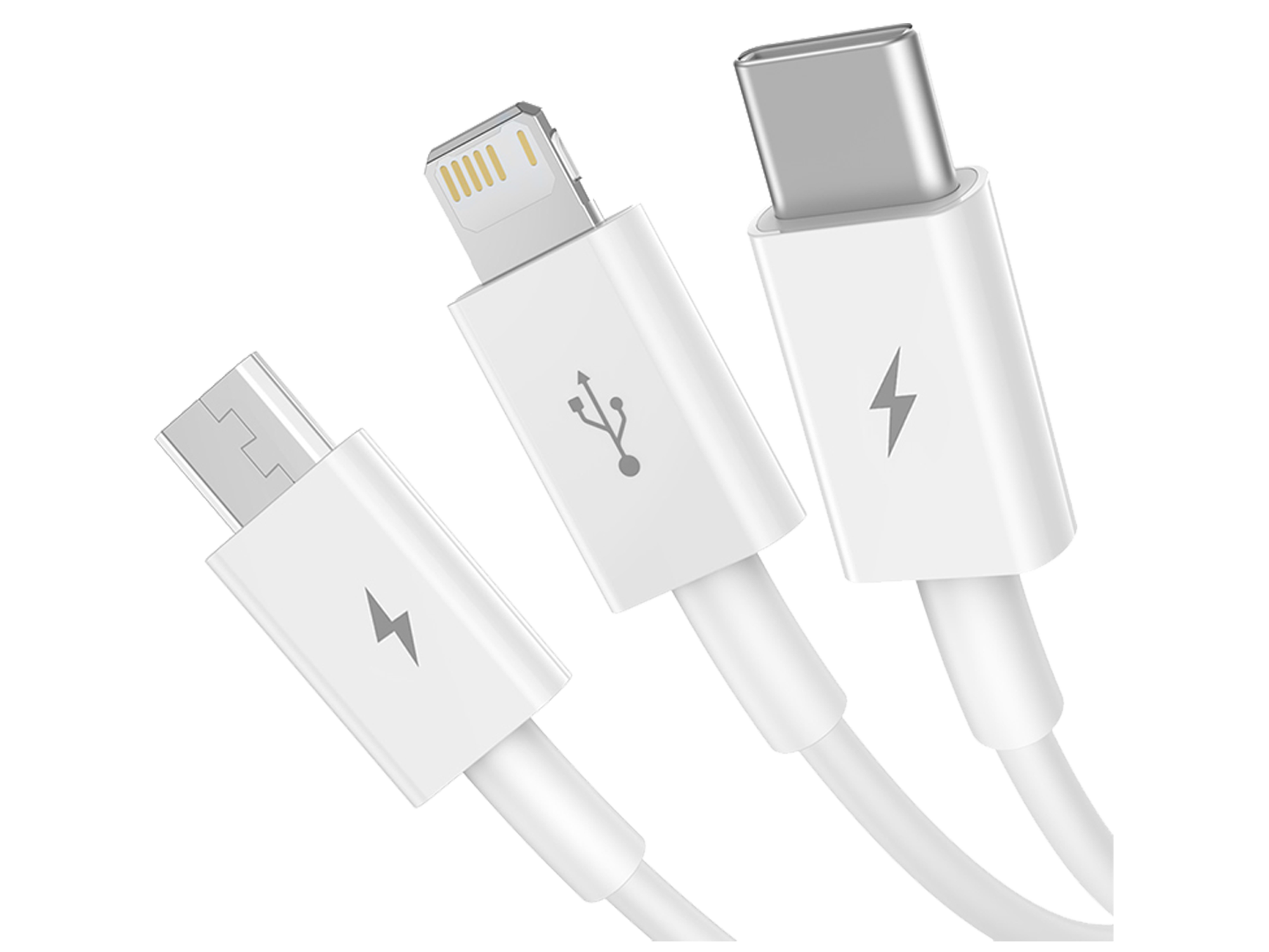 Baseus Superior Series Fast Charging Data Cable USB to M+L+C 3.5A 1m - Best Prices