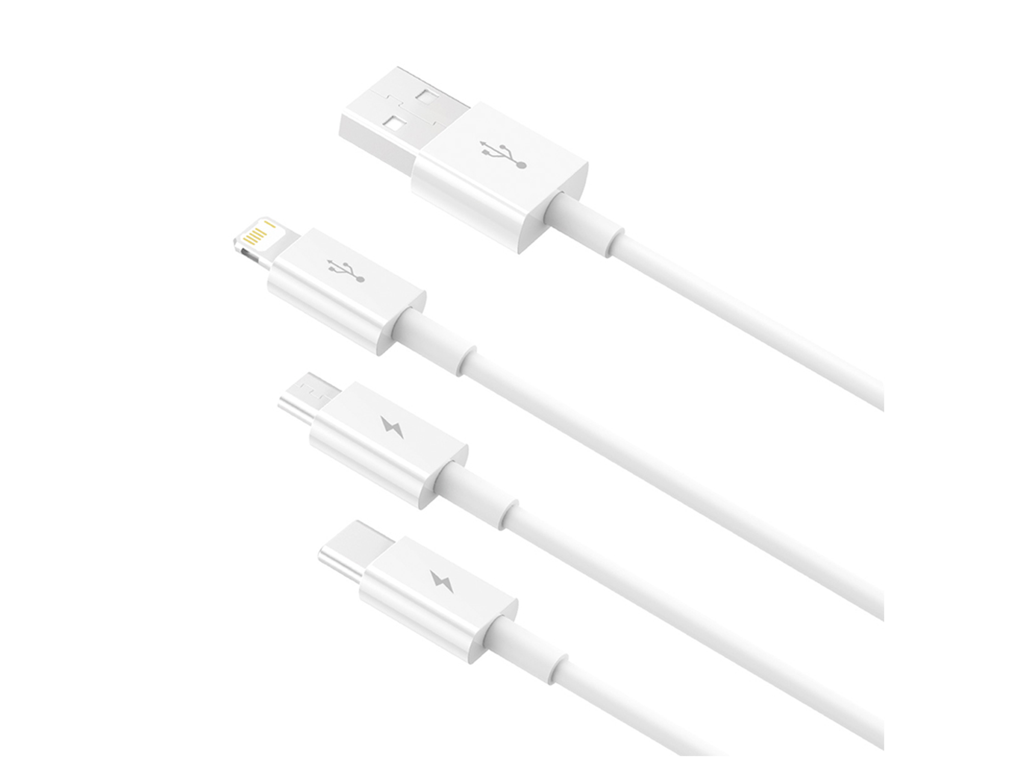 Baseus Superior Series Fast Charging Data Cable USB to M+L+C 3.5A 1m - Best Prices