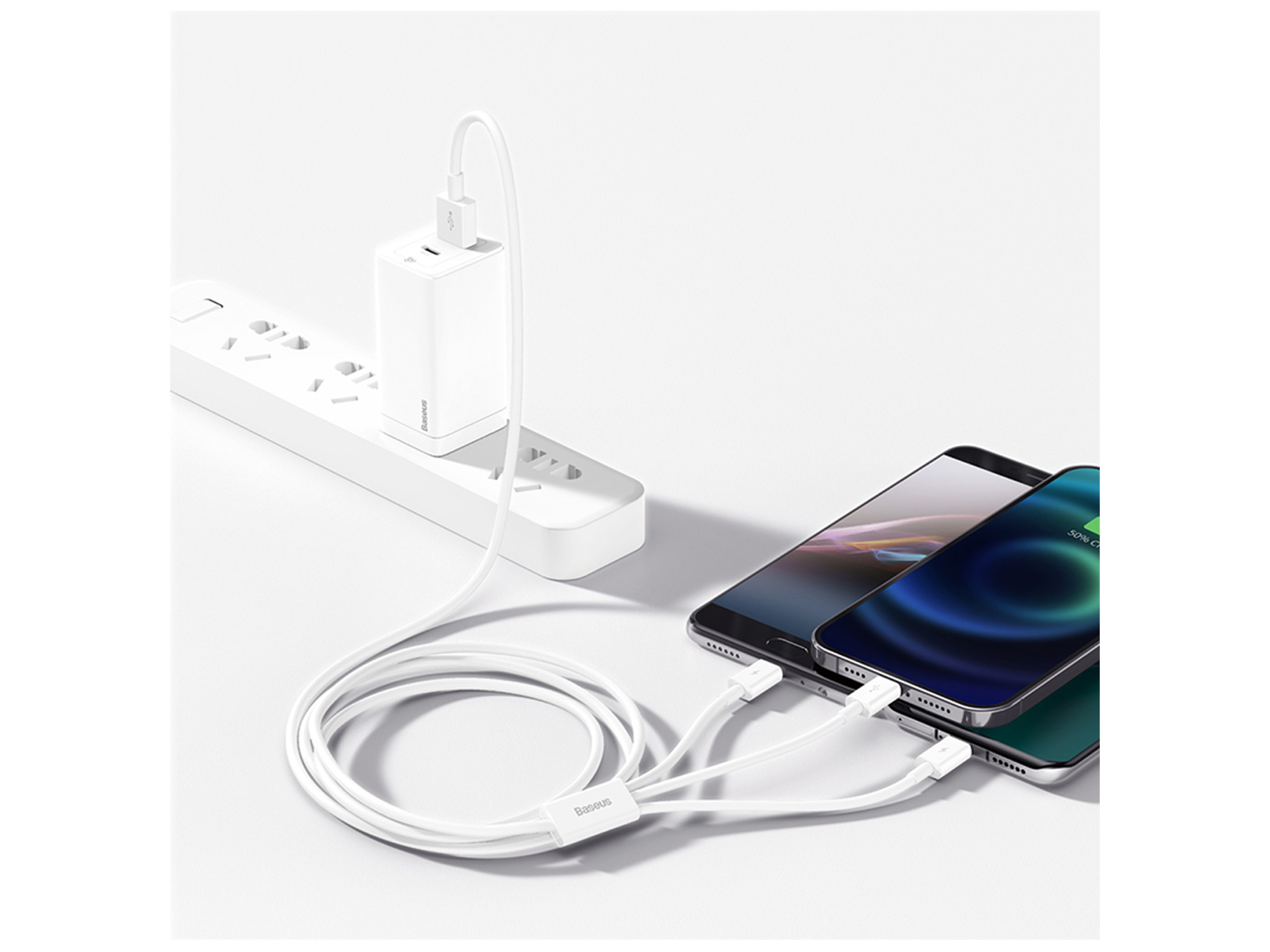 Baseus Superior Series Fast Charging Data Cable USB to M+L+C 3.5A 1m - Best Prices
