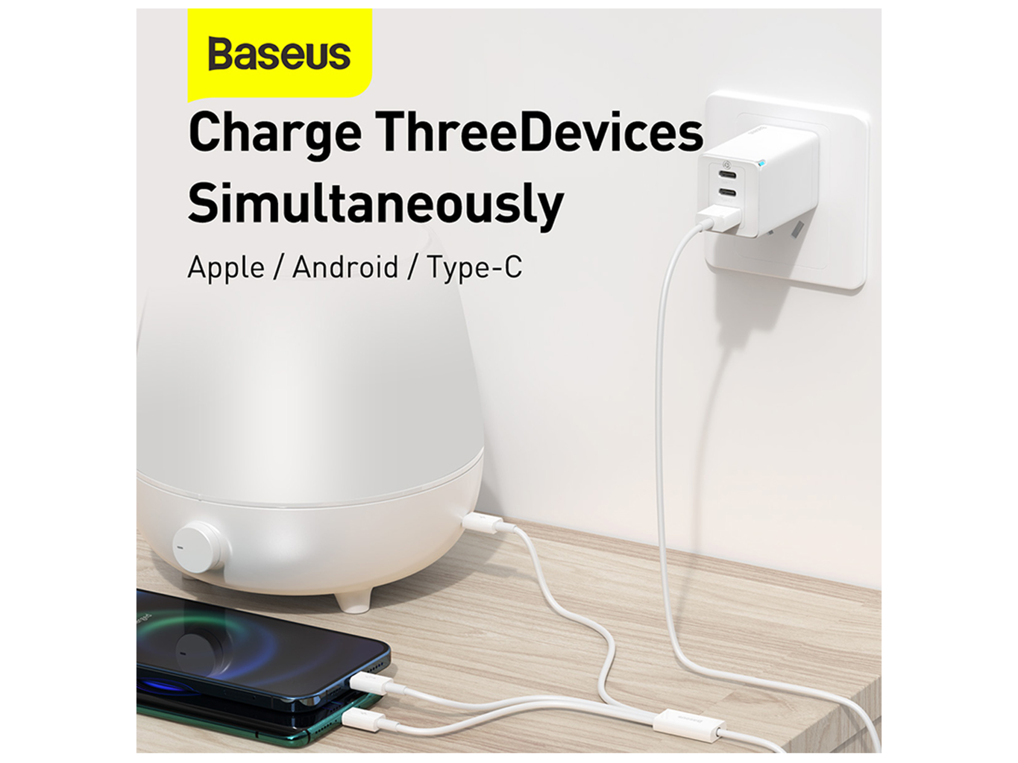 Baseus Superior Series Fast Charging Data Cable USB to M+L+C 3.5A 1m - Best Prices
