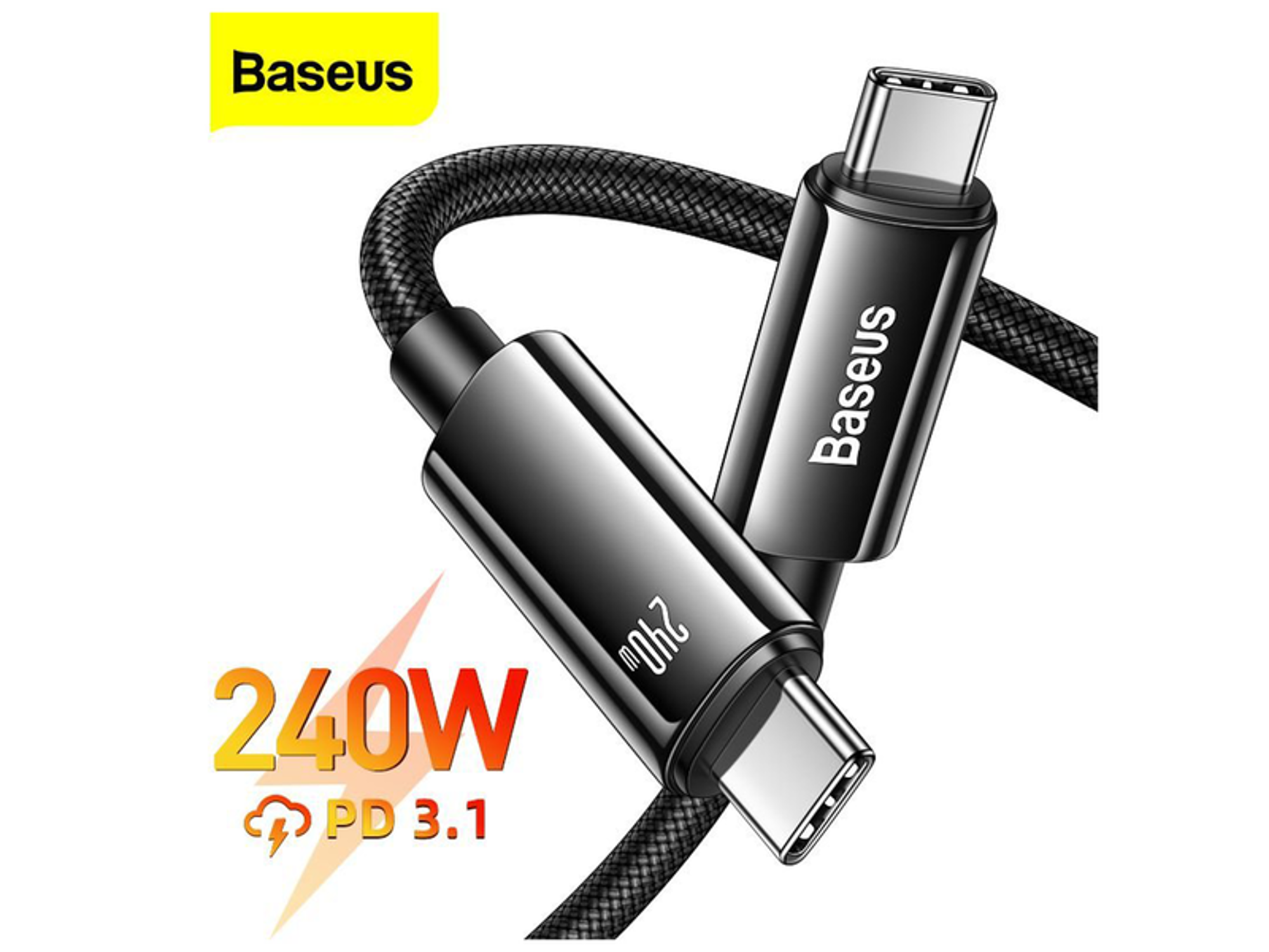 Baseus Tungsten Gold Fast Charging Data Cable Type-C to Type-C 240W - Best Prices