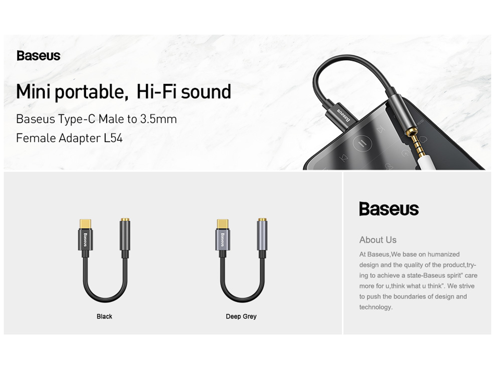 Baseus L54 Type-C Male to 3.5mm Female Adapter - Best Prices