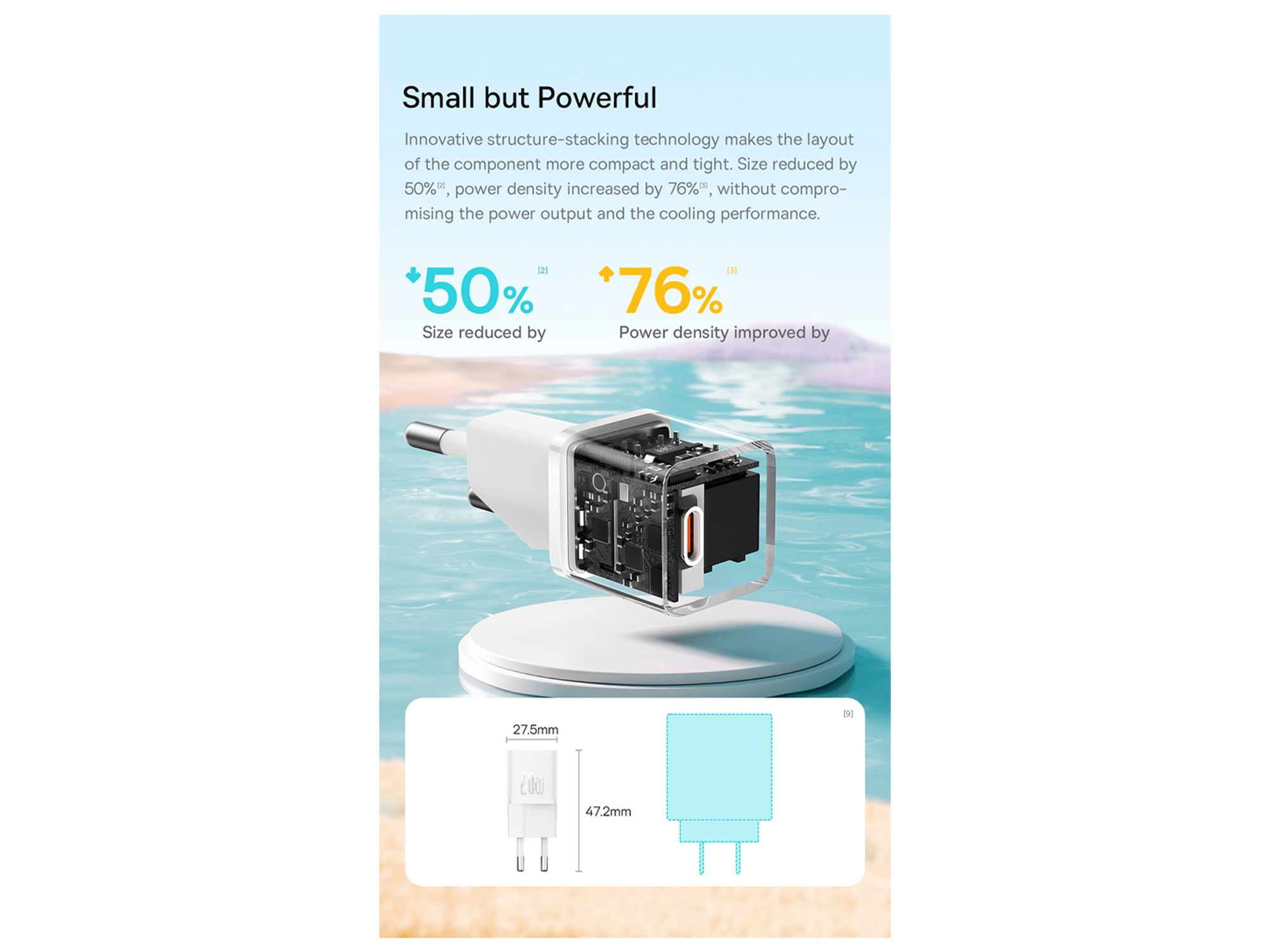 Baseus GaN5 Fast Charger (Mini) 20W with Cable Type-C 100W - Best Prices