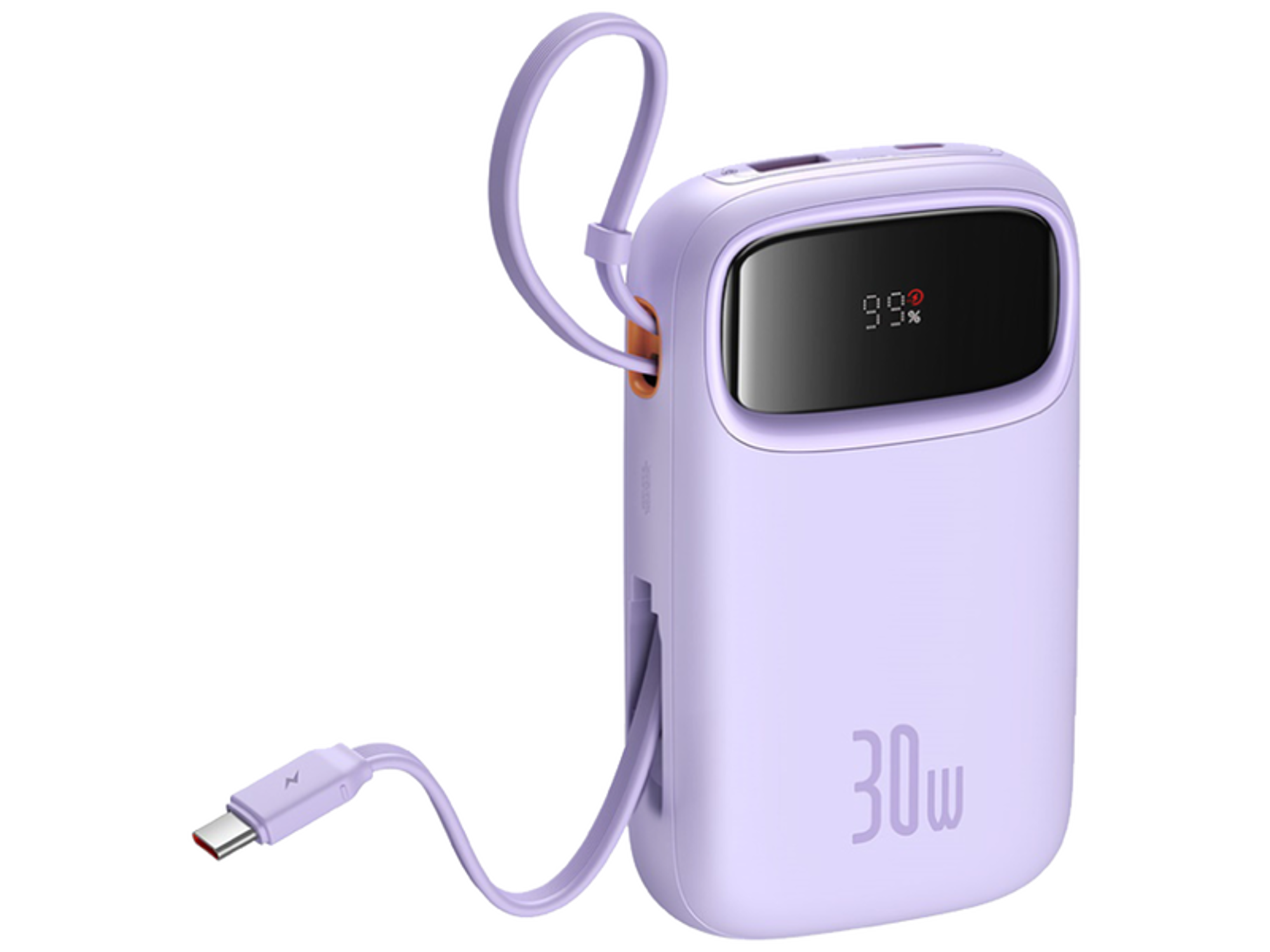 OS-Baseus QPow 2 Digital Display Fast-Charging Power Bank with 2 Built-in Type-C Cable 30W - Best Prices