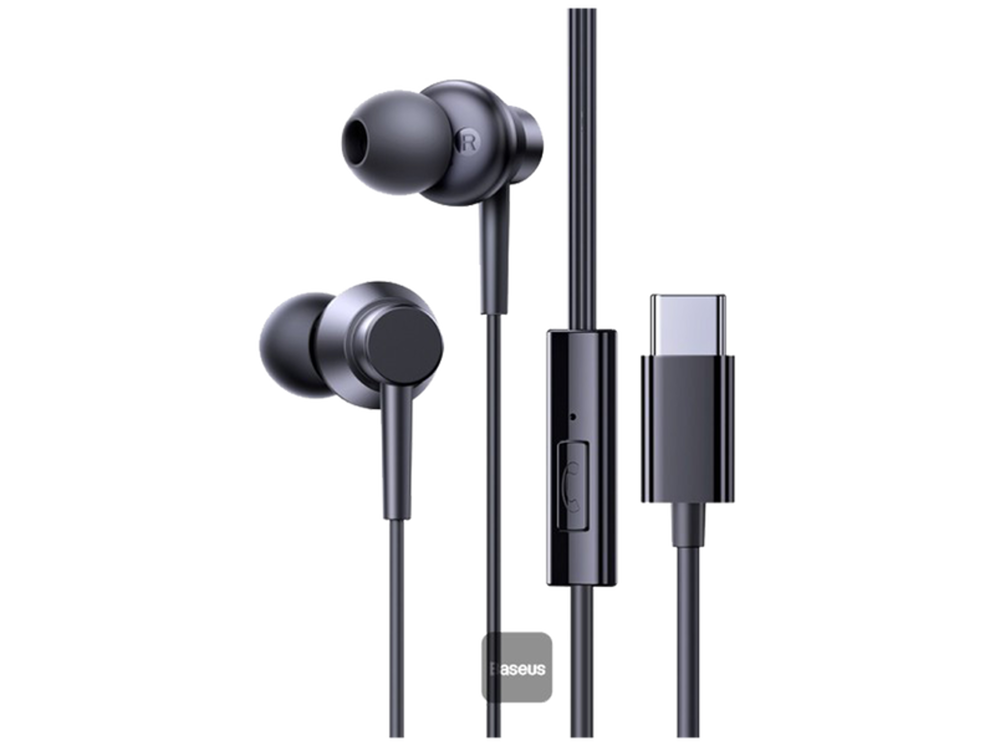 Baseus Encok CZ11 Type-C Wired Headphone Black