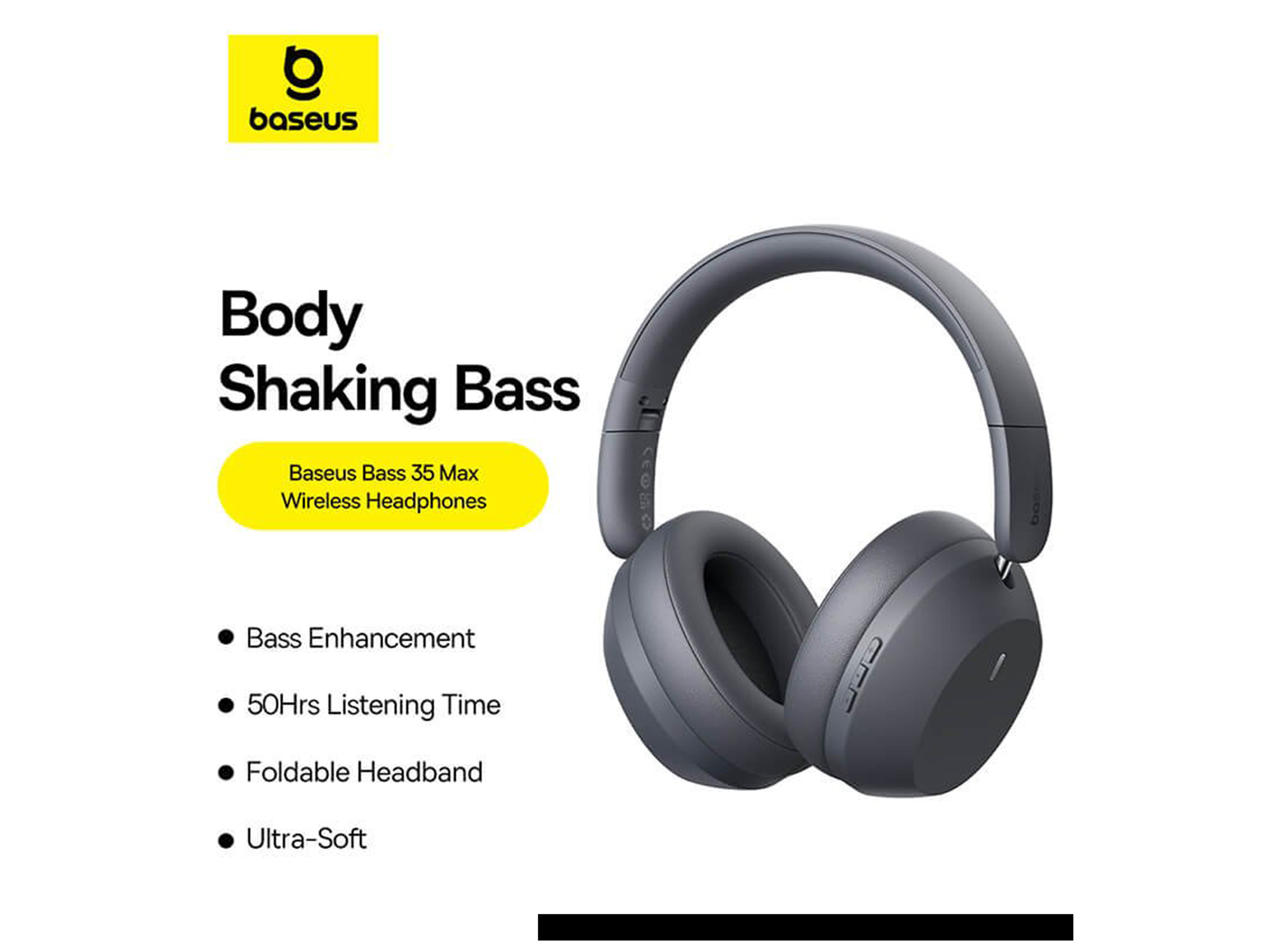 بيسوس Bass 35 Max سماعات لاسلكية Grey بيسوس Bass 35 Max سماعات لاسلكية Grey