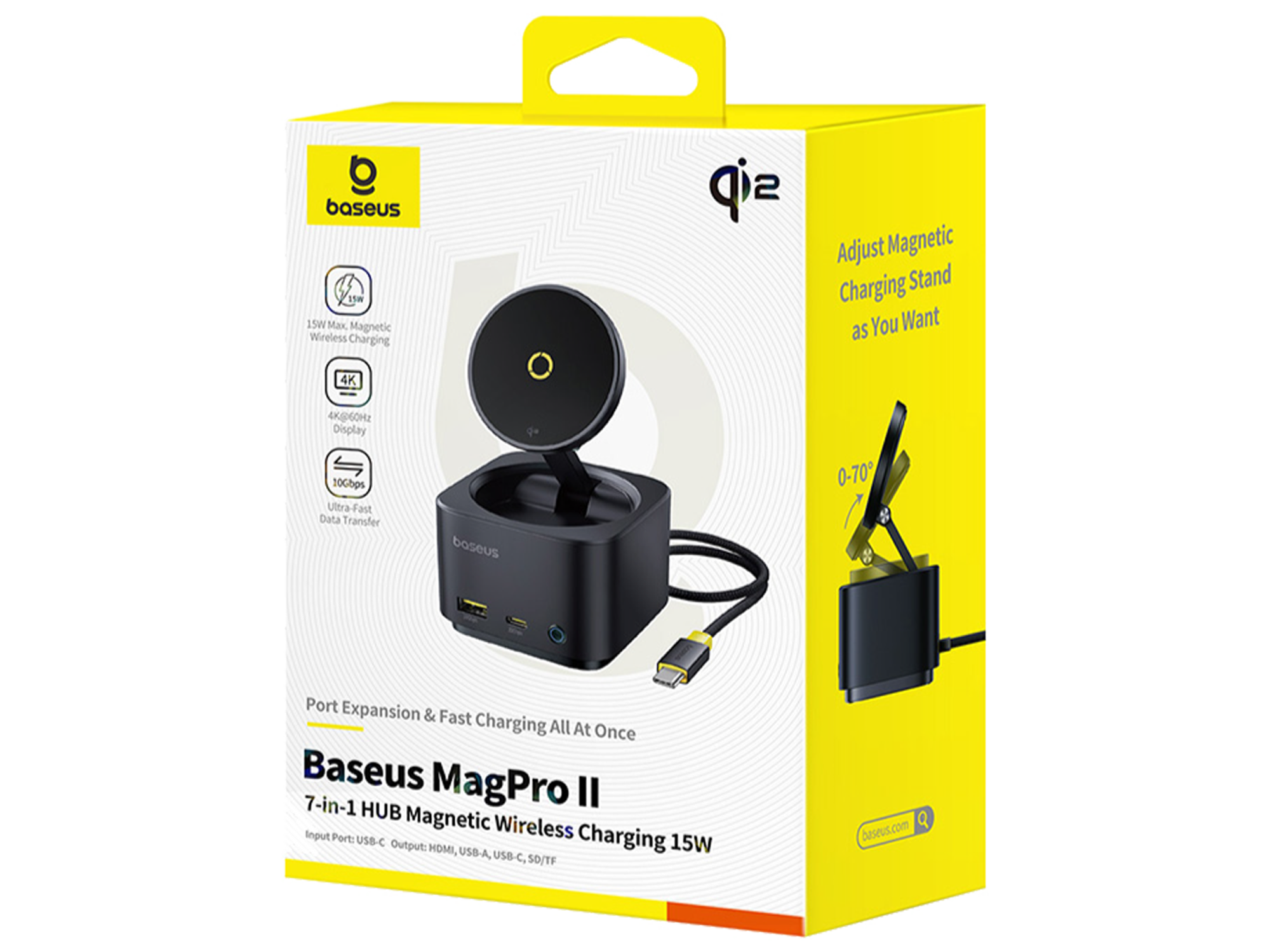 Baseus MagPro Series II 7-in-1 HUB Magnetic Wireless Charging 15W - Best Prices
