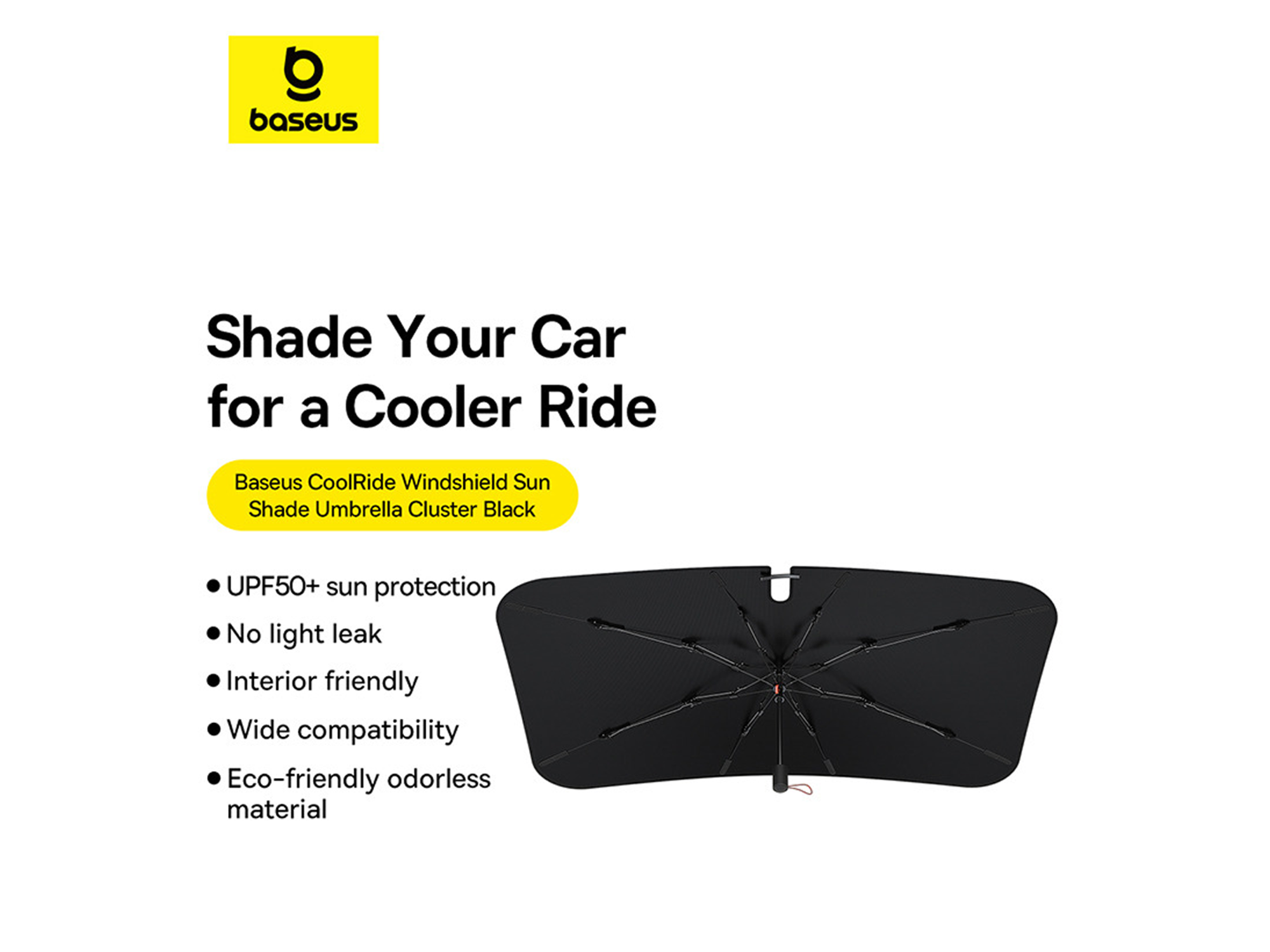 بيسوس CoolRide Series مظلة واقية من الشمس للزجاج الأمامي - أفضل سعر