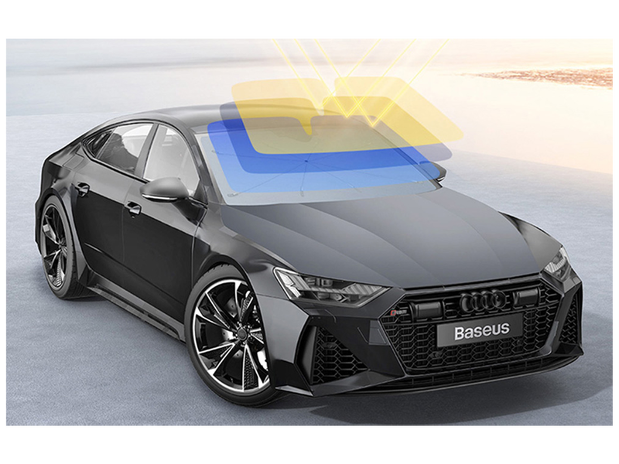 بيسوس CoolRide Series مظلة واقية من الشمس للزجاج الأمامي - أفضل سعر
