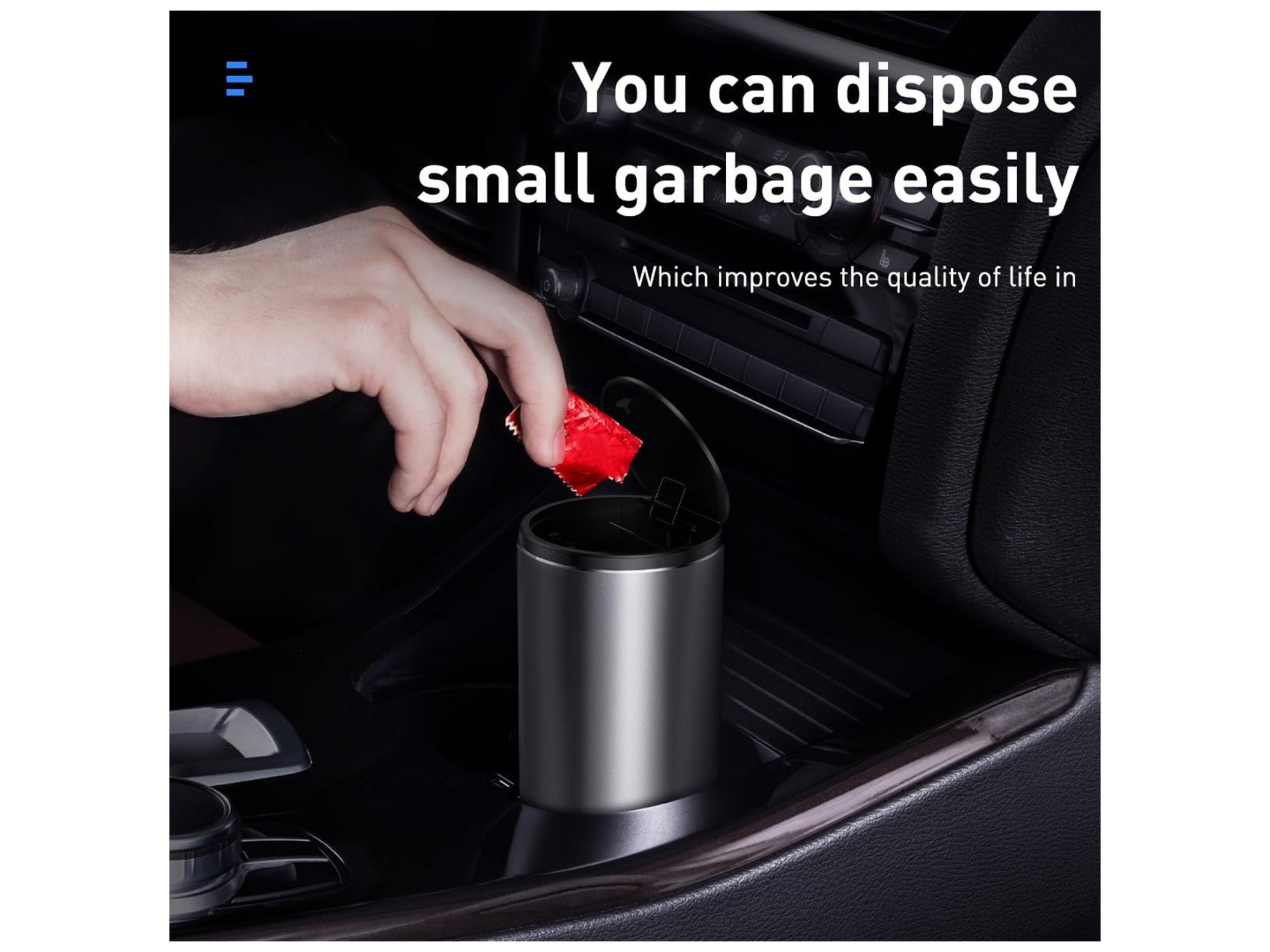 Baseus Gentleman Style Vehicle-mounted Trash Can (Trash Bag 1 roll/30) - Best Prices