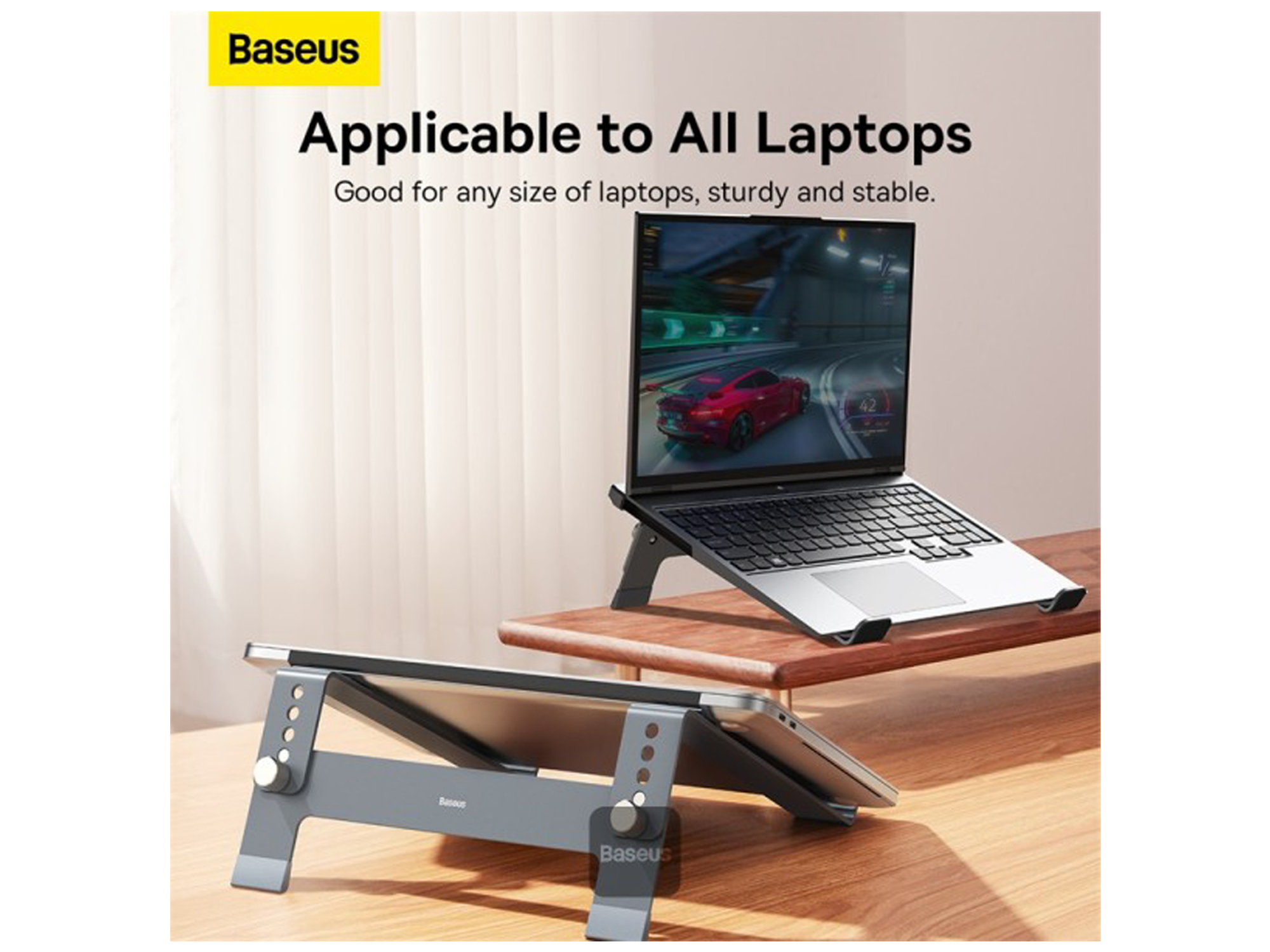 بيسوس UltraStable Series حامل مكتبي للكمبيوتر المحمول - قابل للتعديل بأربع ارتفاعات - أفضل سعر