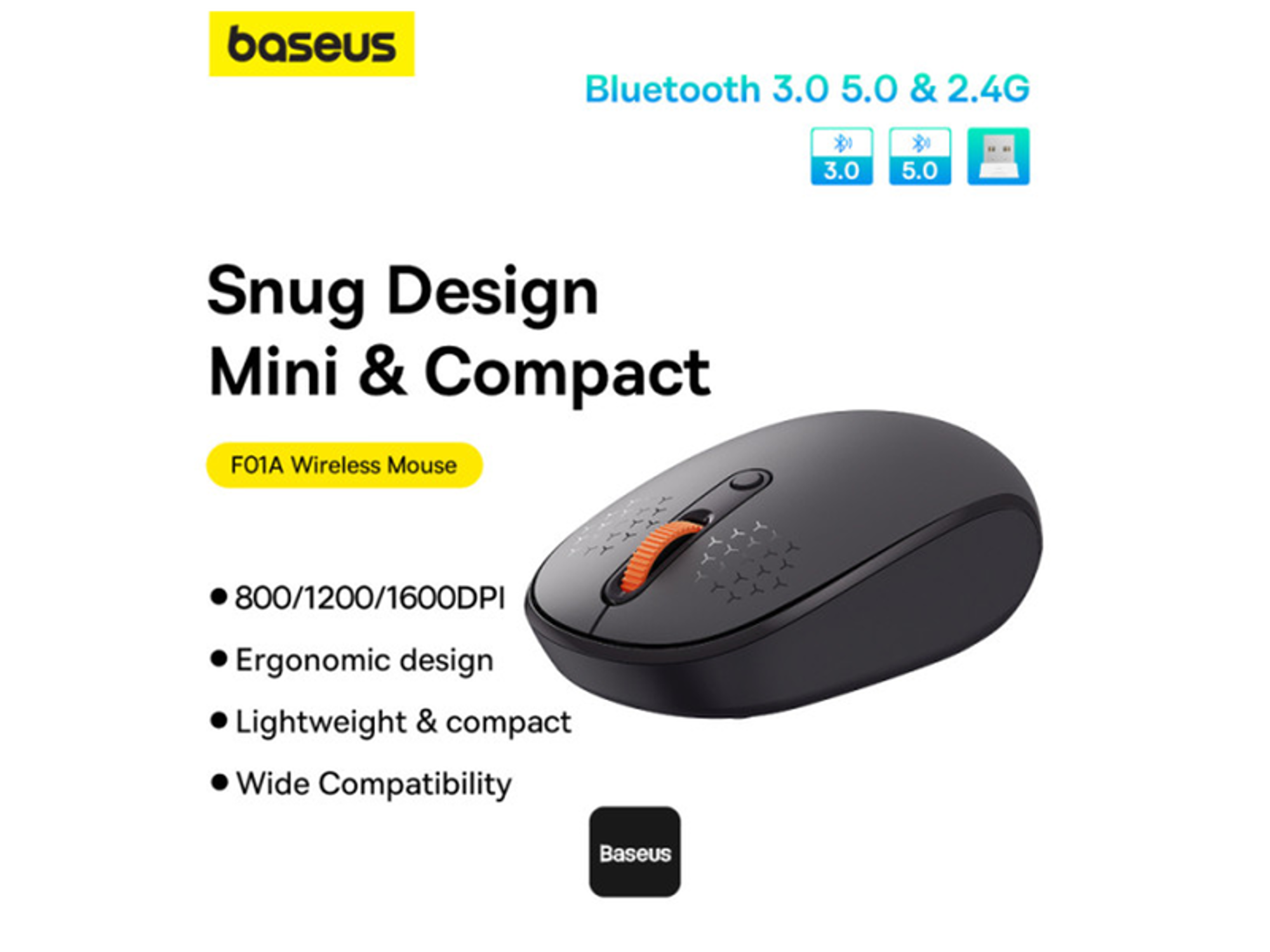 Baseus F01B Tri-Mode Wireless Mouse - Best Prices