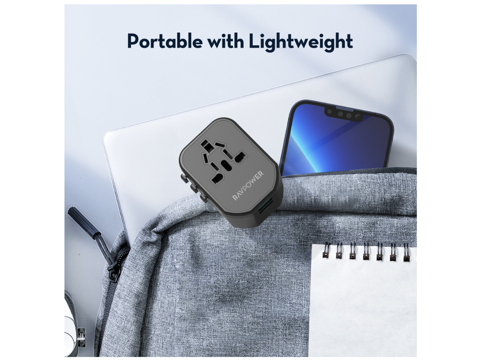 RAVPower 20W Multi-Port Travel Plug with Two USB Ports And A Type-C Port - Best Prices