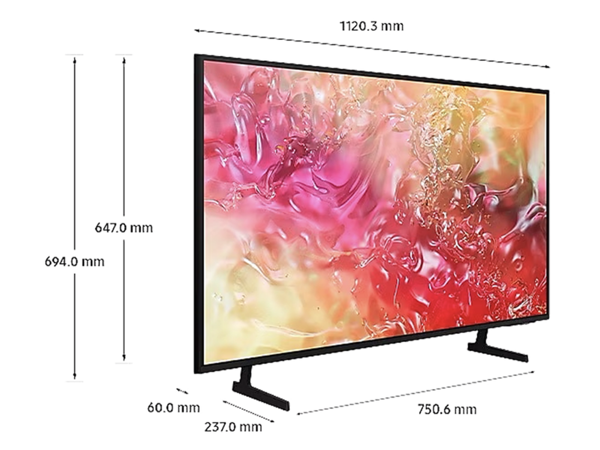 شاشة سامسونج سمارت Crystal UHD 4K طراز DU7000 بنظام تشغيل Tizen OS - أفضل سعر
