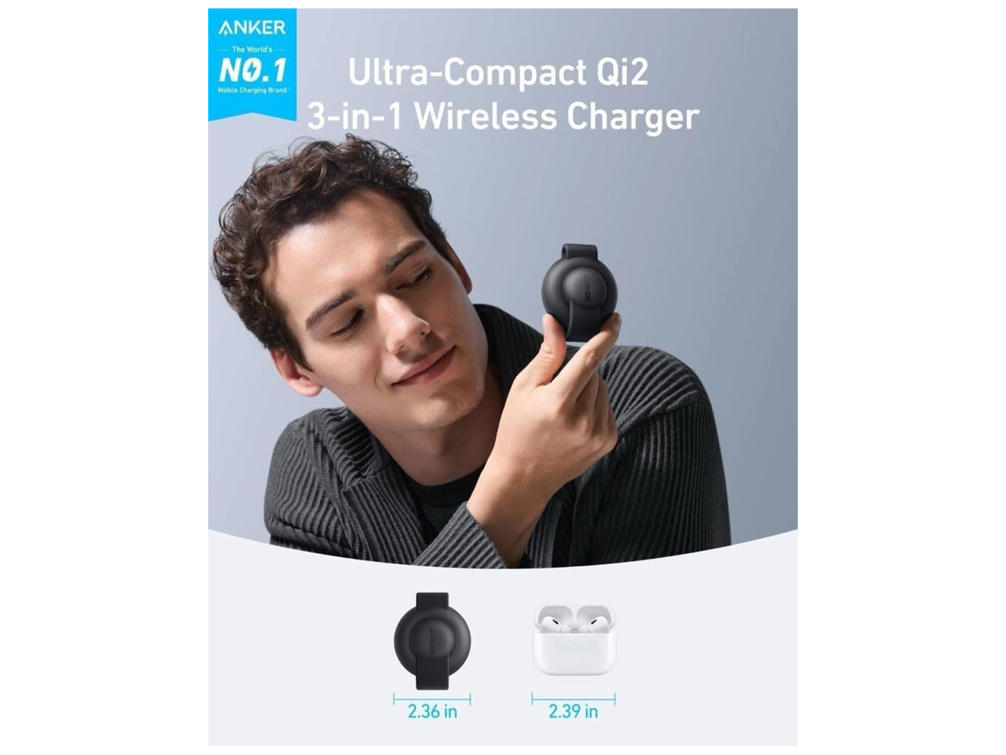 Anker MagSafe Compatible 3-in-1 Wireless Charging Station 15W Foldable Wireless - Best Prices