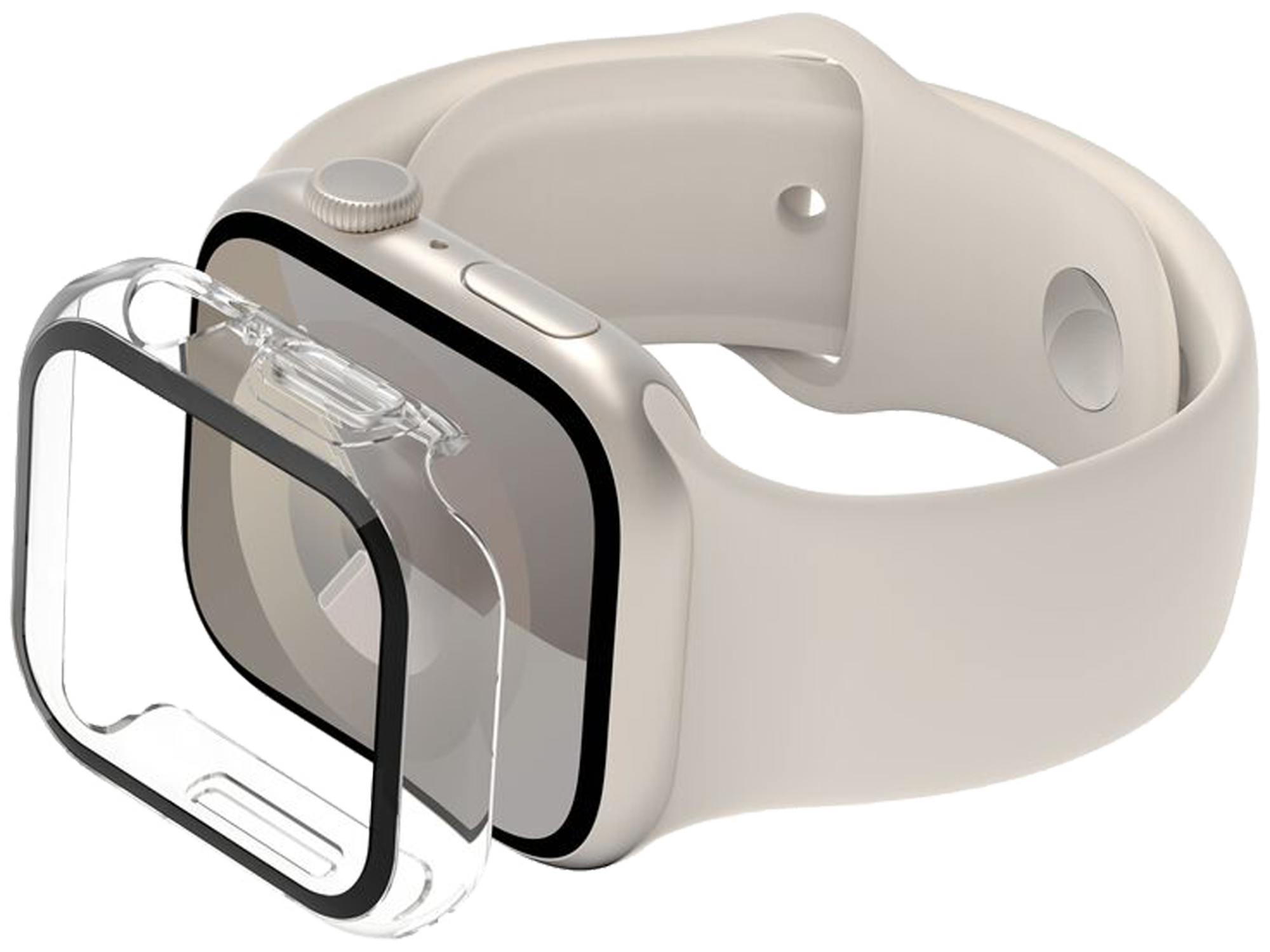Belkin ScreenForce Tempered Glass Full 360 AntiMicrobial Screen Protector For Apple Watch Series 9/8/7/6/5/4/SE - Best Prices