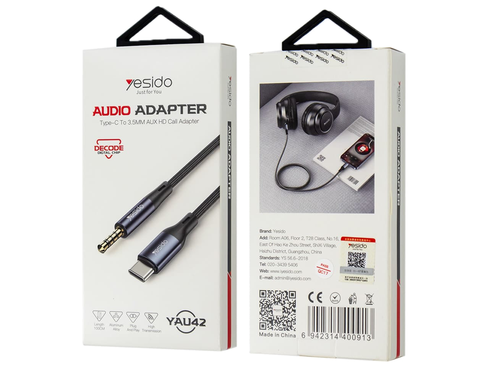 Yesido YAU42 Type C to Audio 3.5mm Cable - Best Prices