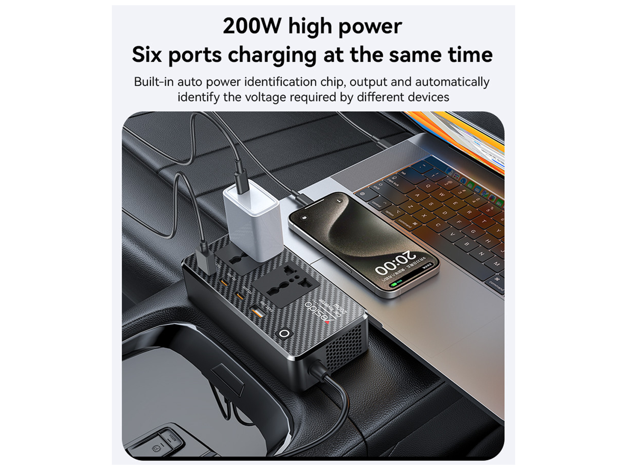 Yesido VC07 Vehicle Power Inverter 200W - Best Prices