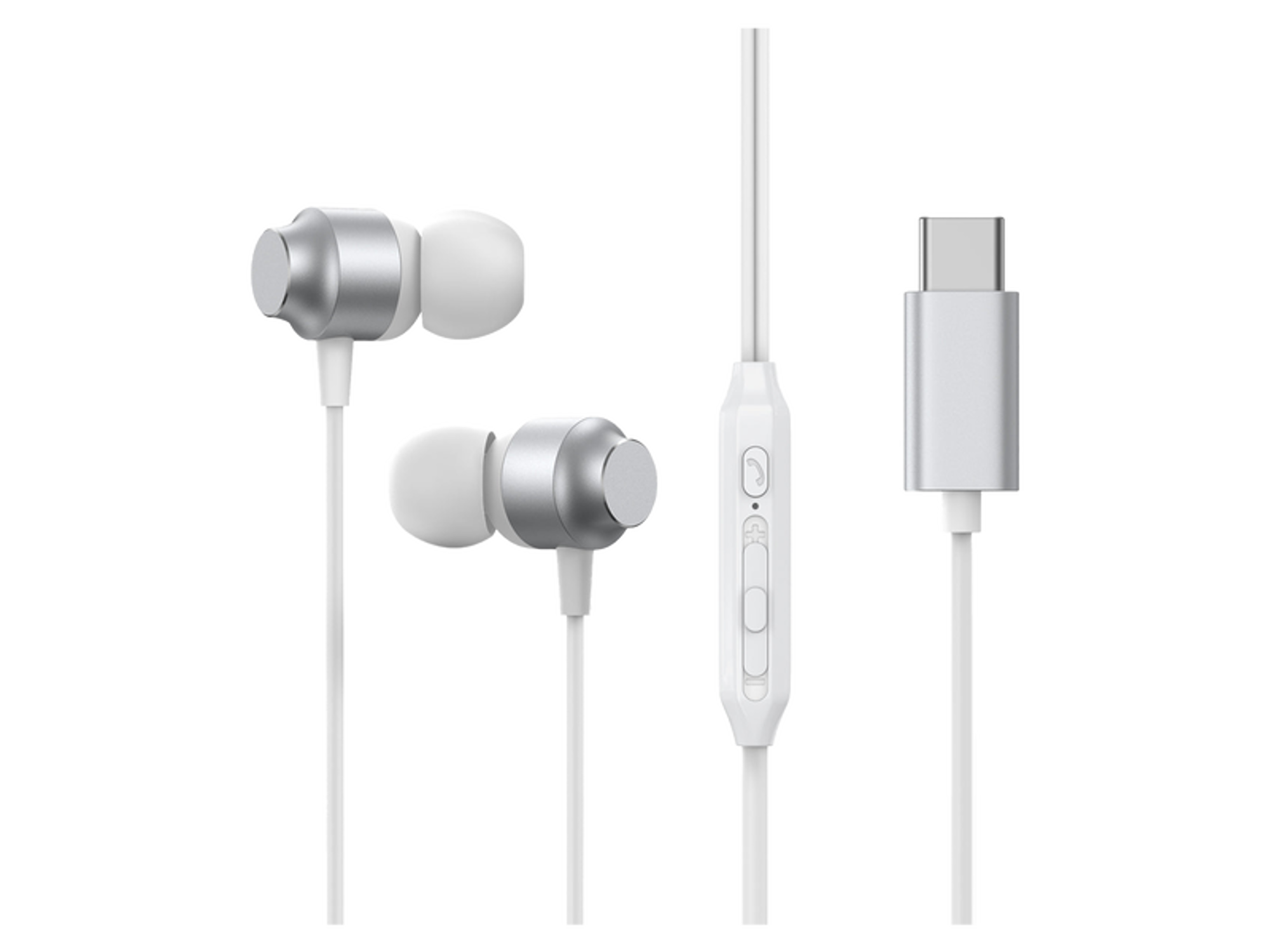 JoyRoom JR-EC06 TYPE-C Series In-Ear Metal Wired Earbuds Silver