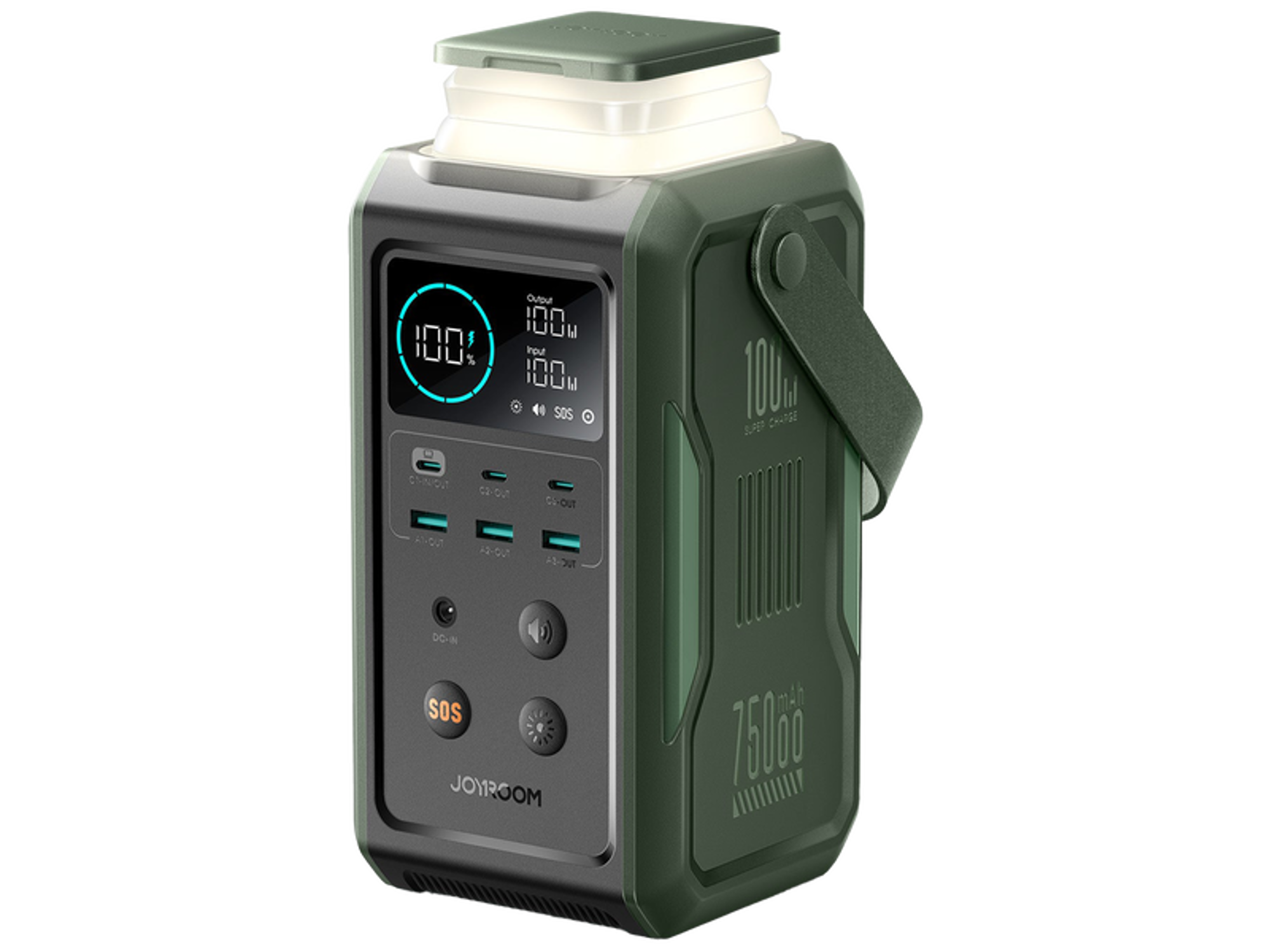 JoyRoom JR-PBF10 100W Super Large Capacity Power Bank With Retractable Light 75000mAh