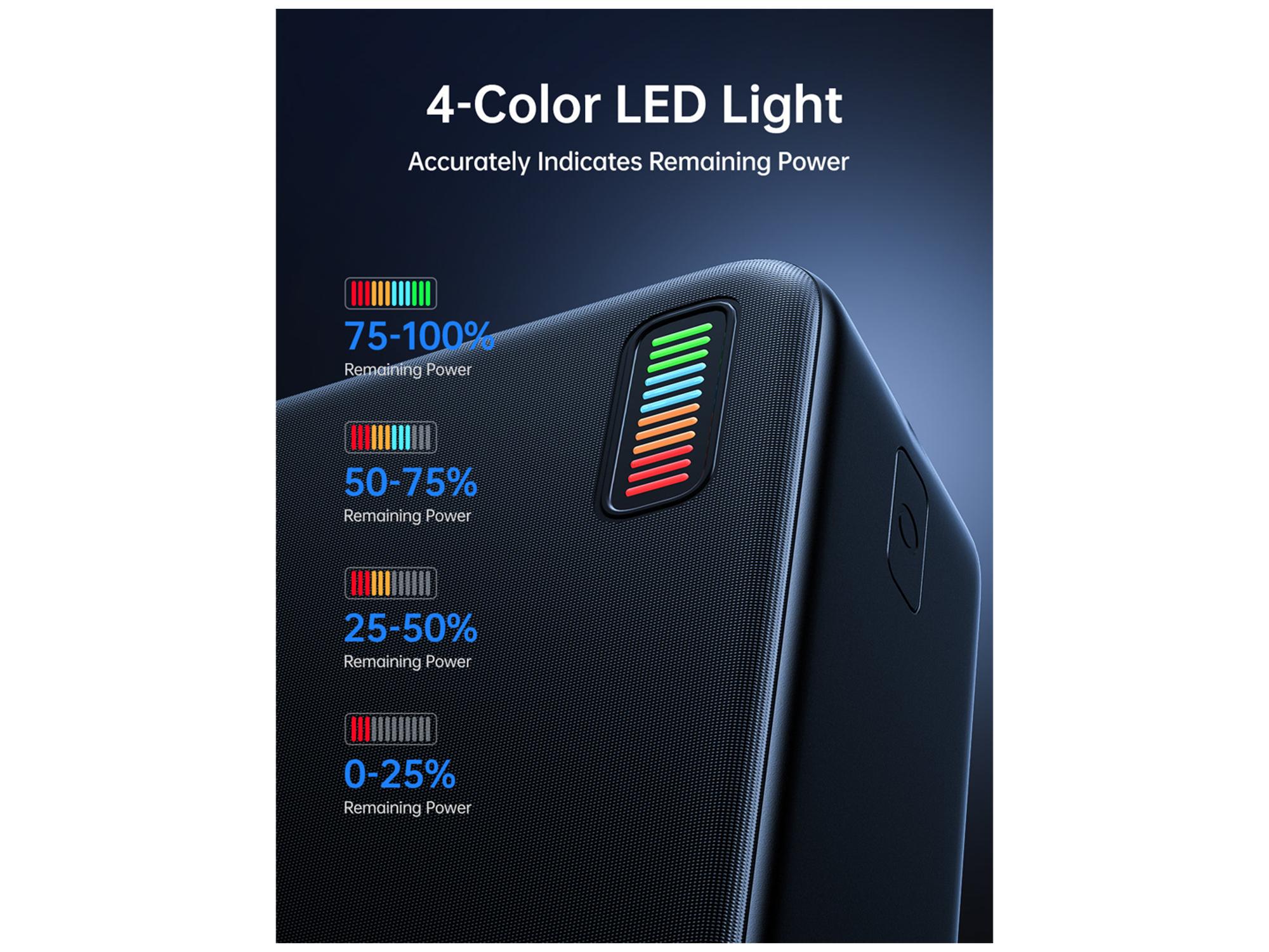 JoyRoom JR-QP196 Dazzling 30000mah 22.5W Fast Charging Powerbank with 4 Color LED Charge Indicator - Best Prices