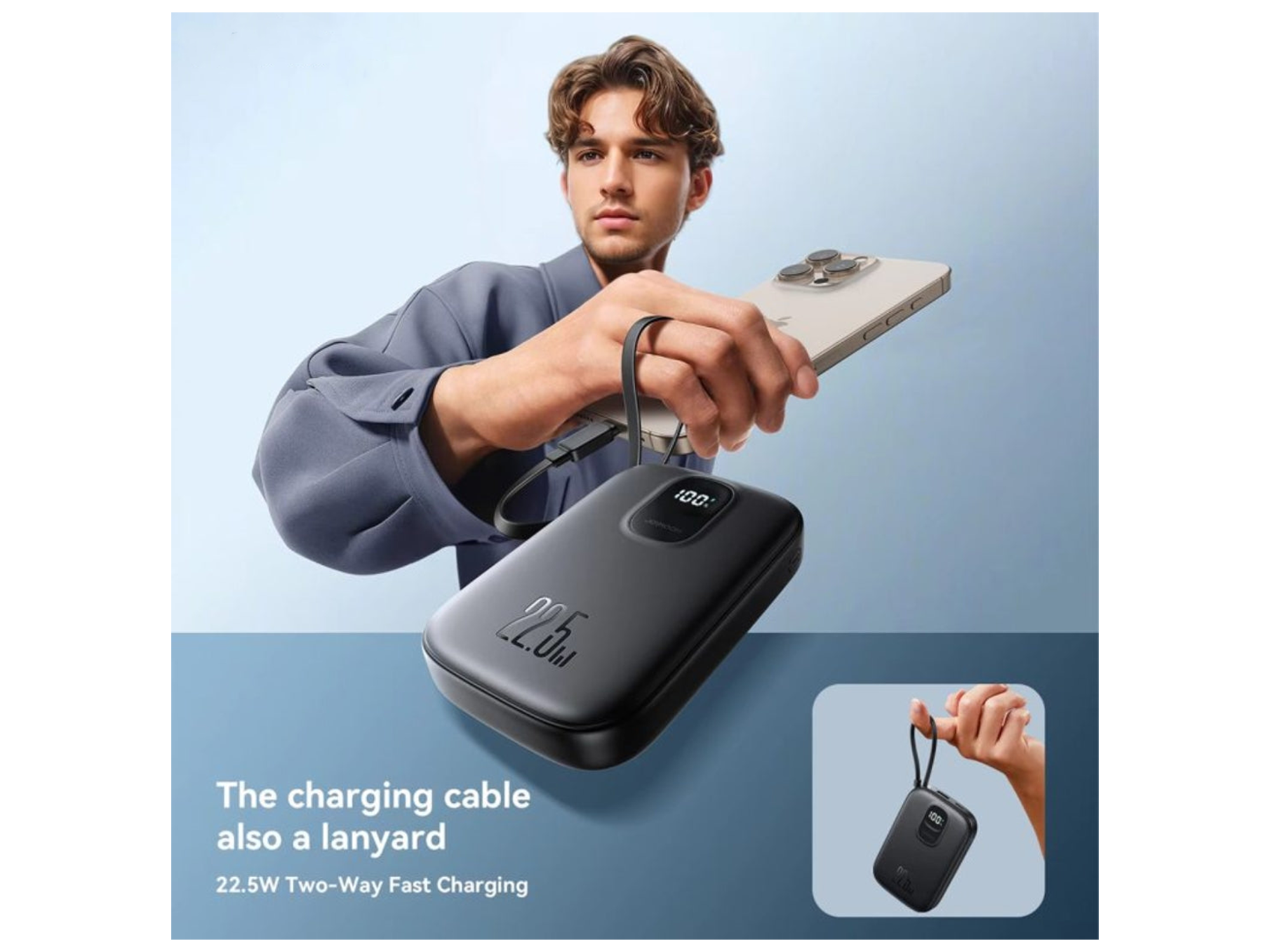 JoyRoom JR-PBF17 22.5W Powerbank Built in Type c Cable 10000mAh - Best Prices