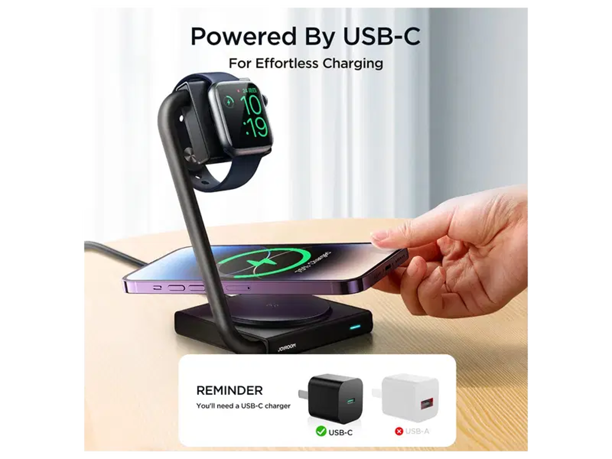 JoyRoom JR-WQN05 2 in 1 Foldable Wireless Charger - Best Prices
