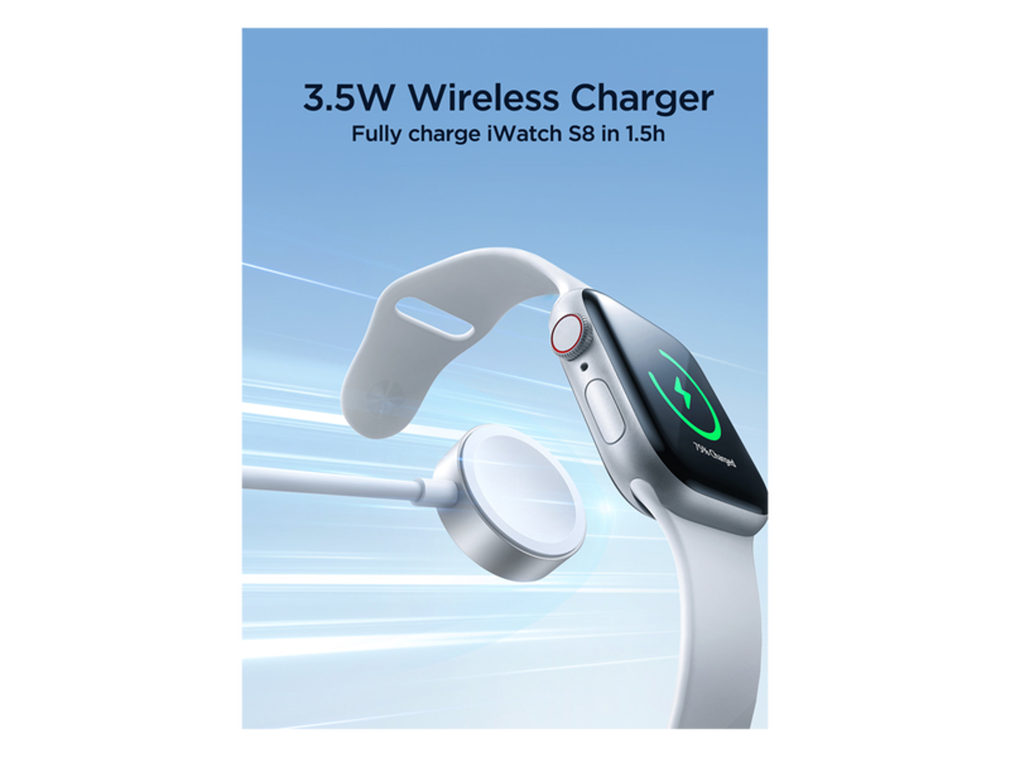 JoyRoom S-IW007 3-in-1 iP Watch Magnetic Charger + Dual Lightning Cable (USB-A) 1.2m - Best Prices