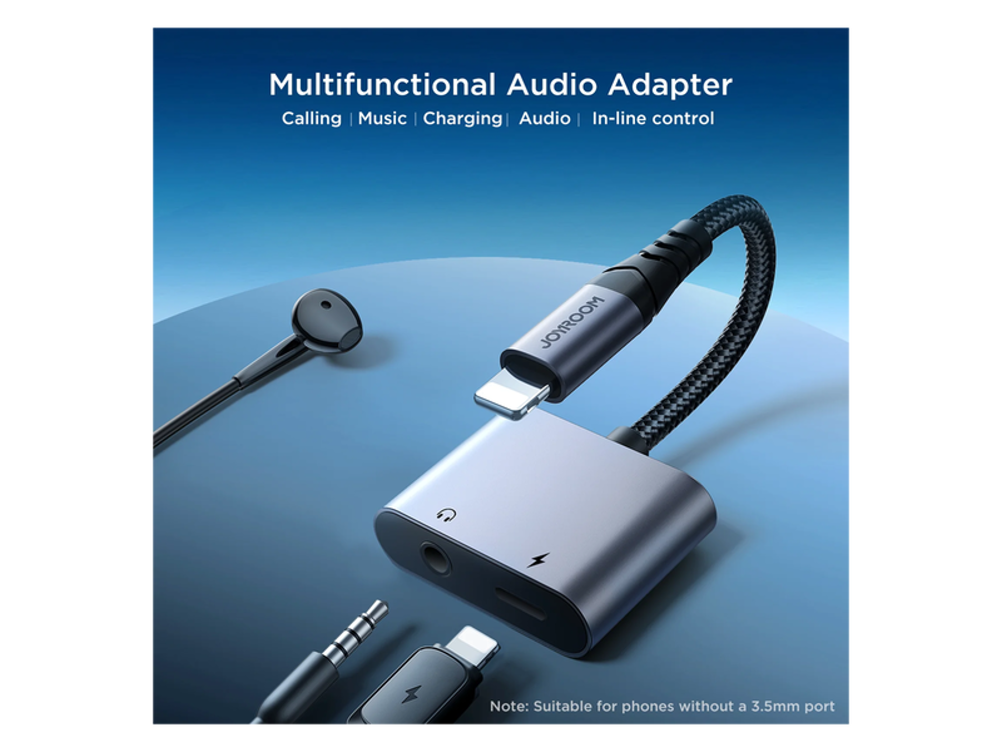 JoyRoom SY-L01 Audio-Transfer Series 2-in-1 Audio Adapter Lightning to 3.5mm + Lightning - Best Prices