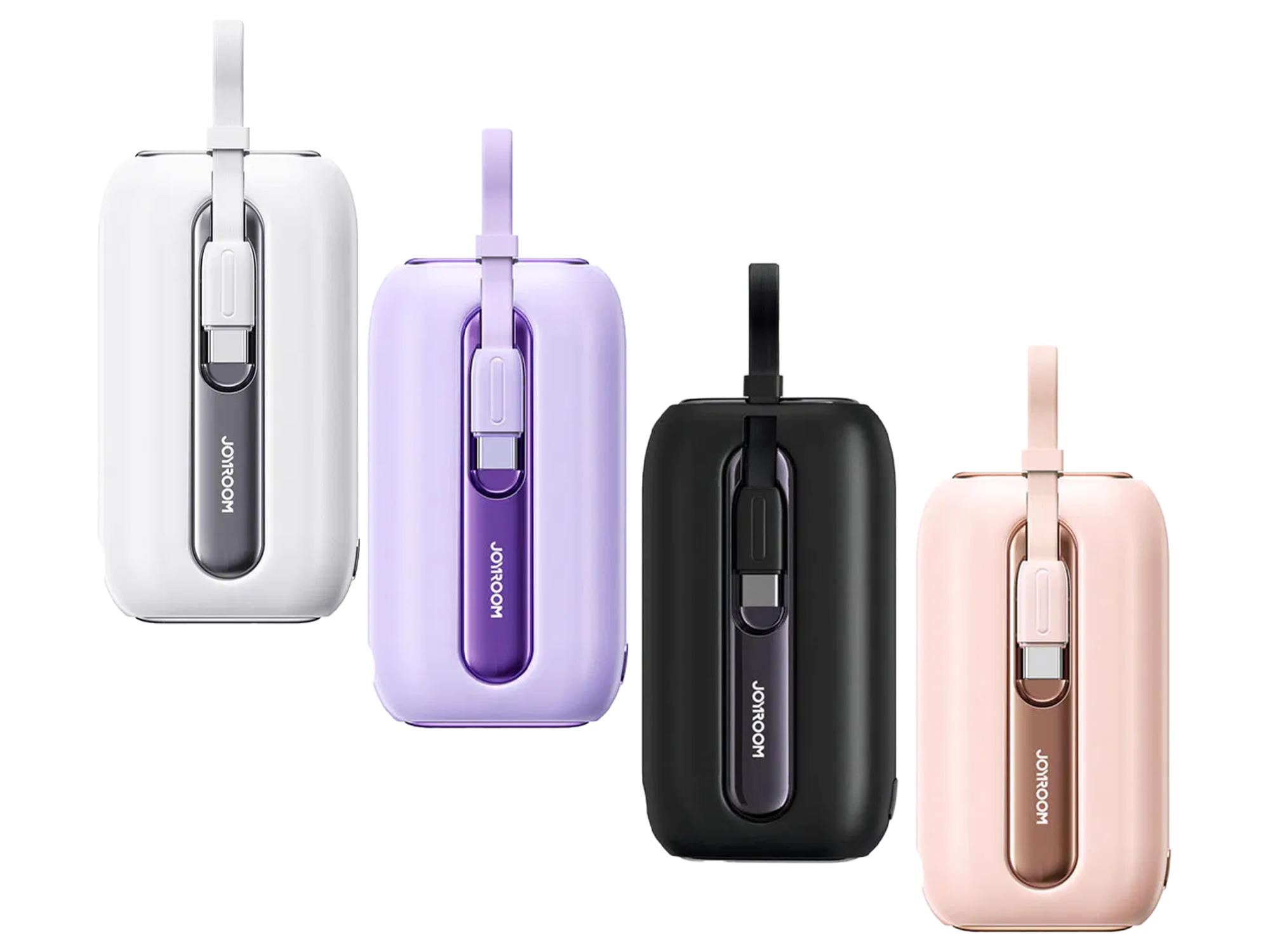 جوي رووم JR-L012 Plus باور بانك صغير ملون بقوة 22.5 واط مع كيبلات مزدوجة 20000 مللي أمبير - أفضل سعر