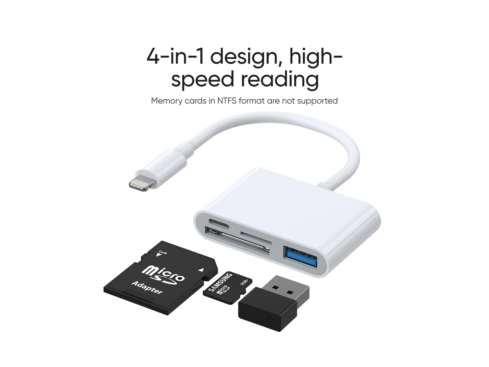 JoyRoom S-H142 Lightning to USB OTG Card Reader 12cm - Best Prices