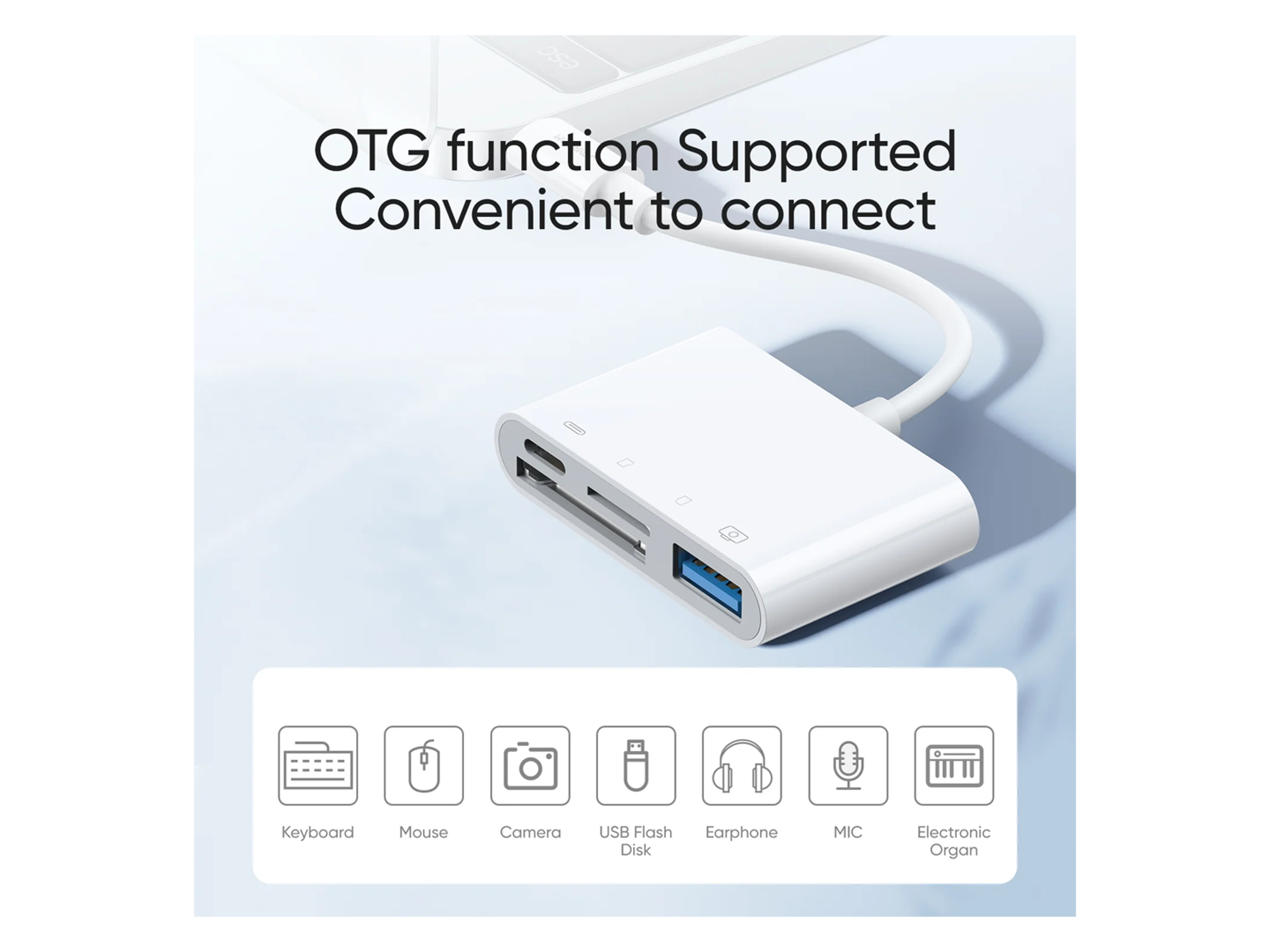 JoyRoom S-H142 Lightning to USB OTG Card Reader 12cm - Best Prices