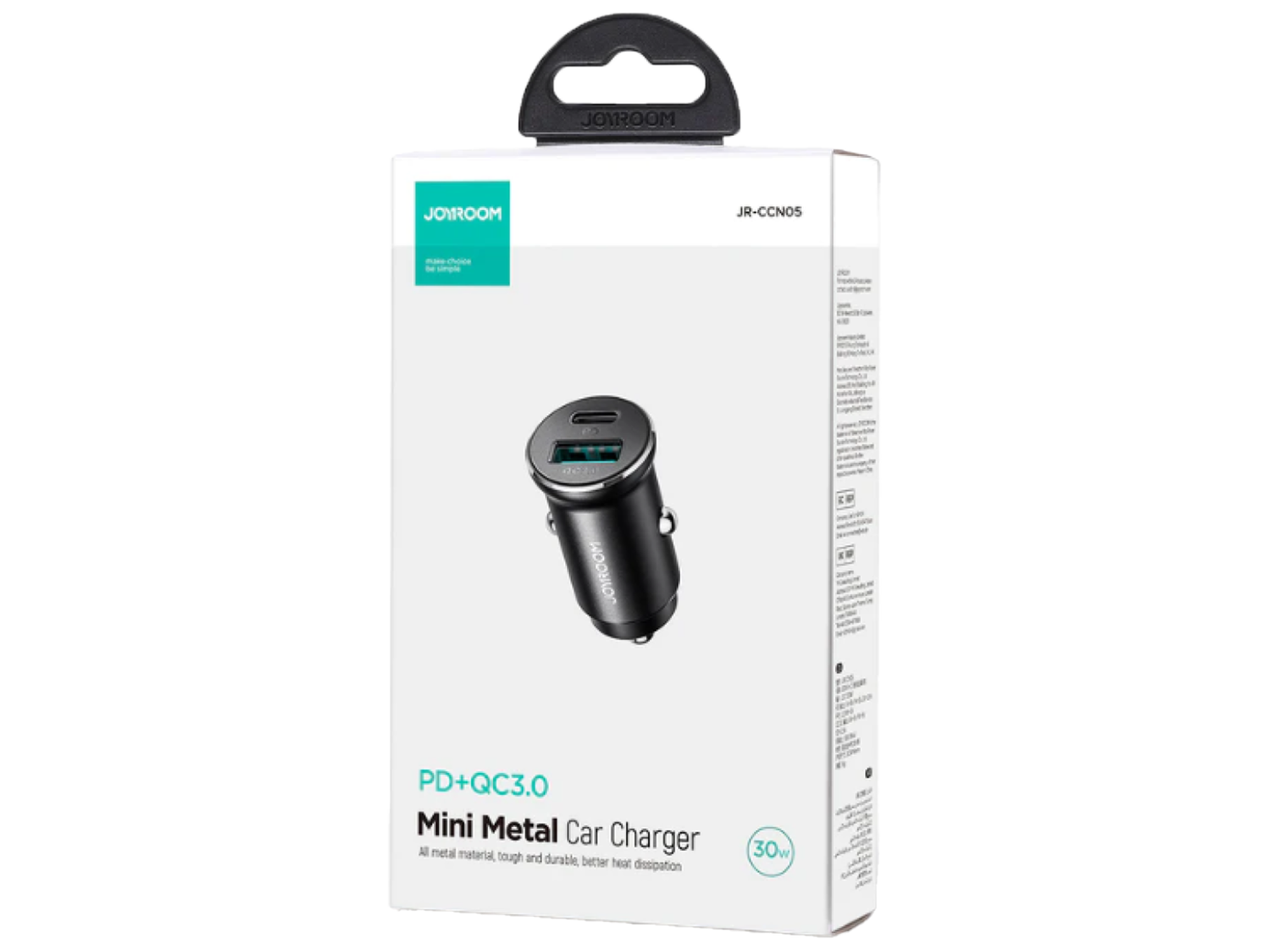JoyRoom JR-CCN05 30W QC3.0+PD mini Metal Car Charger - Best Prices